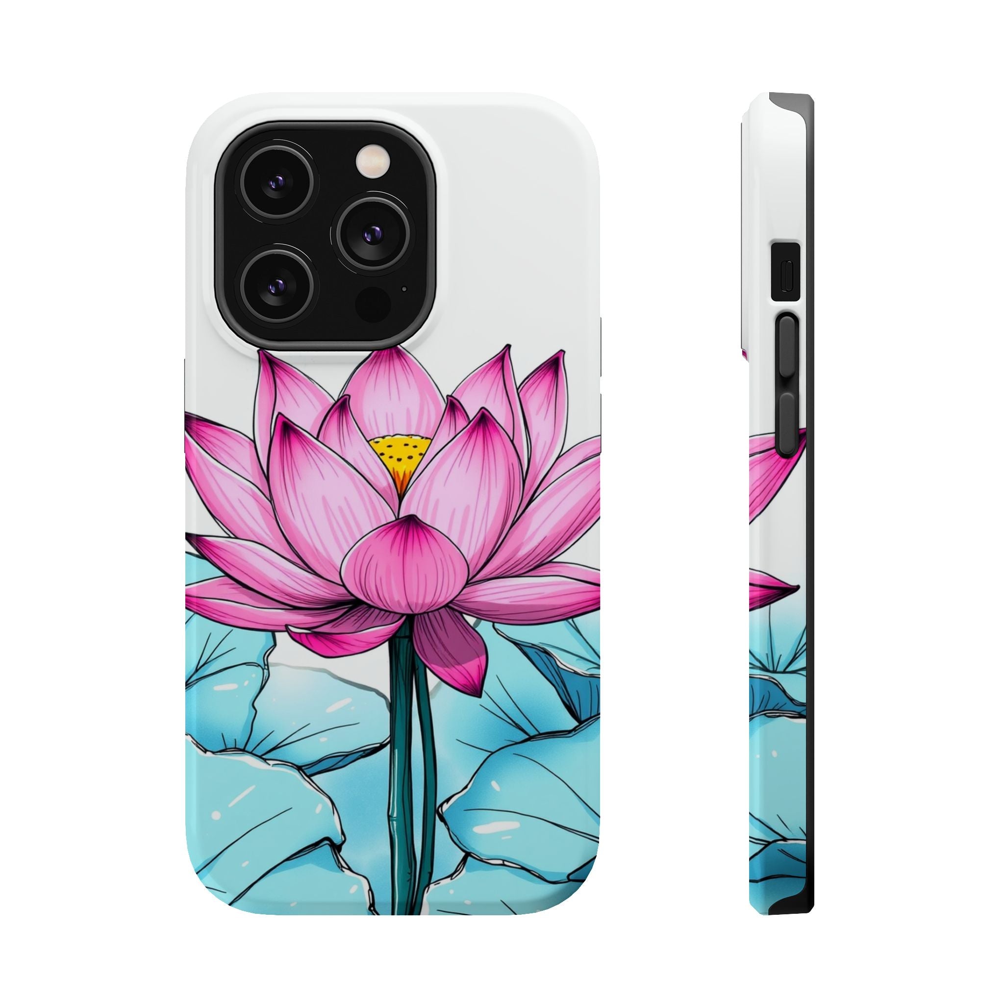 iPhone Vibrant Lotus Pond Design Bold Modern Everyday Snap Case · iPhone Case