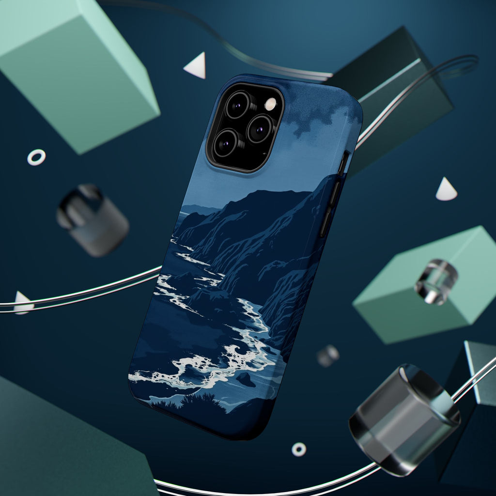iPhone Midnight Blue And Silver Hibiscus Coast Carry Case Slim Snap Case · iPhon