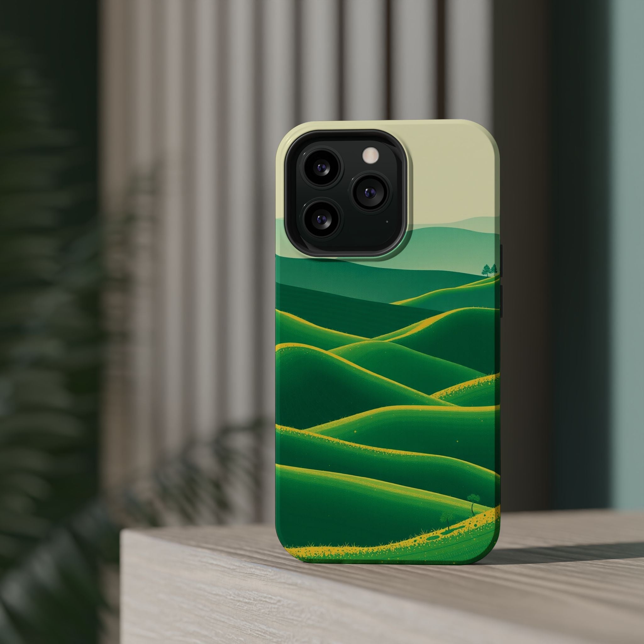 iPhone Rolling Hills Risograph Print Slim Everyday Designer Case · iPhone Case