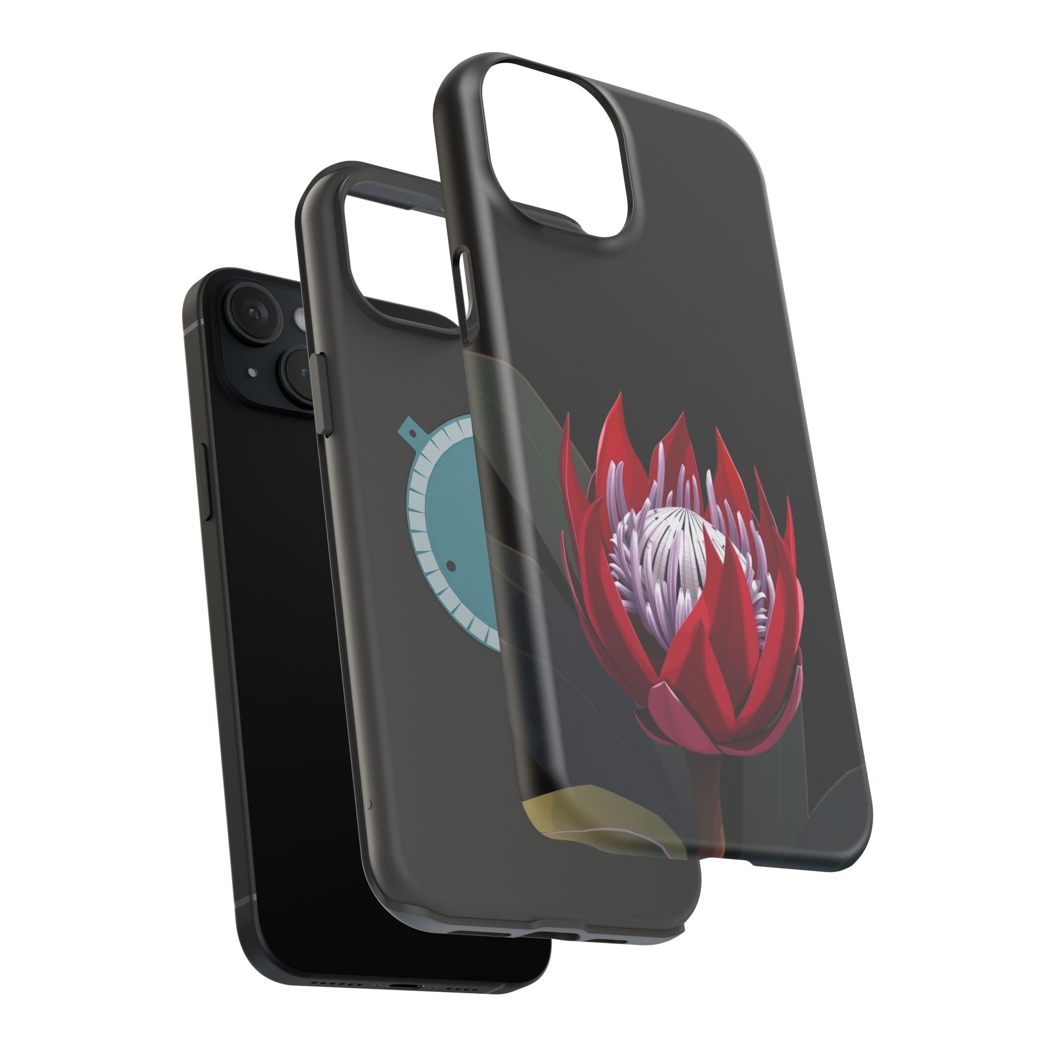 iPhone Black And Crimson Protea Bold Slim Everyday Designer Case · iPhone Case