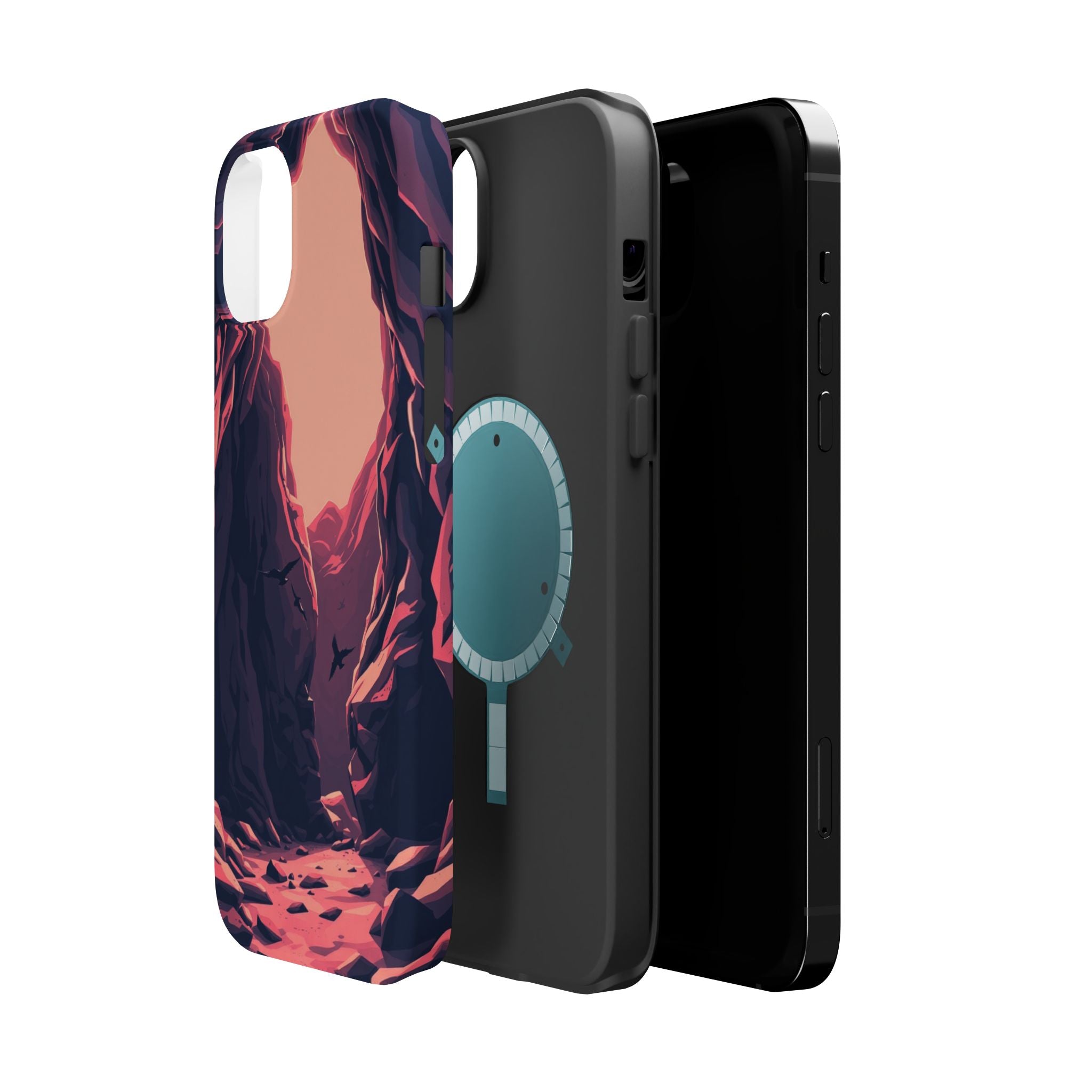 iPhone Rose Pink And Cream Dark Crystal Cave Slim Everyday Designer Case · iPhon