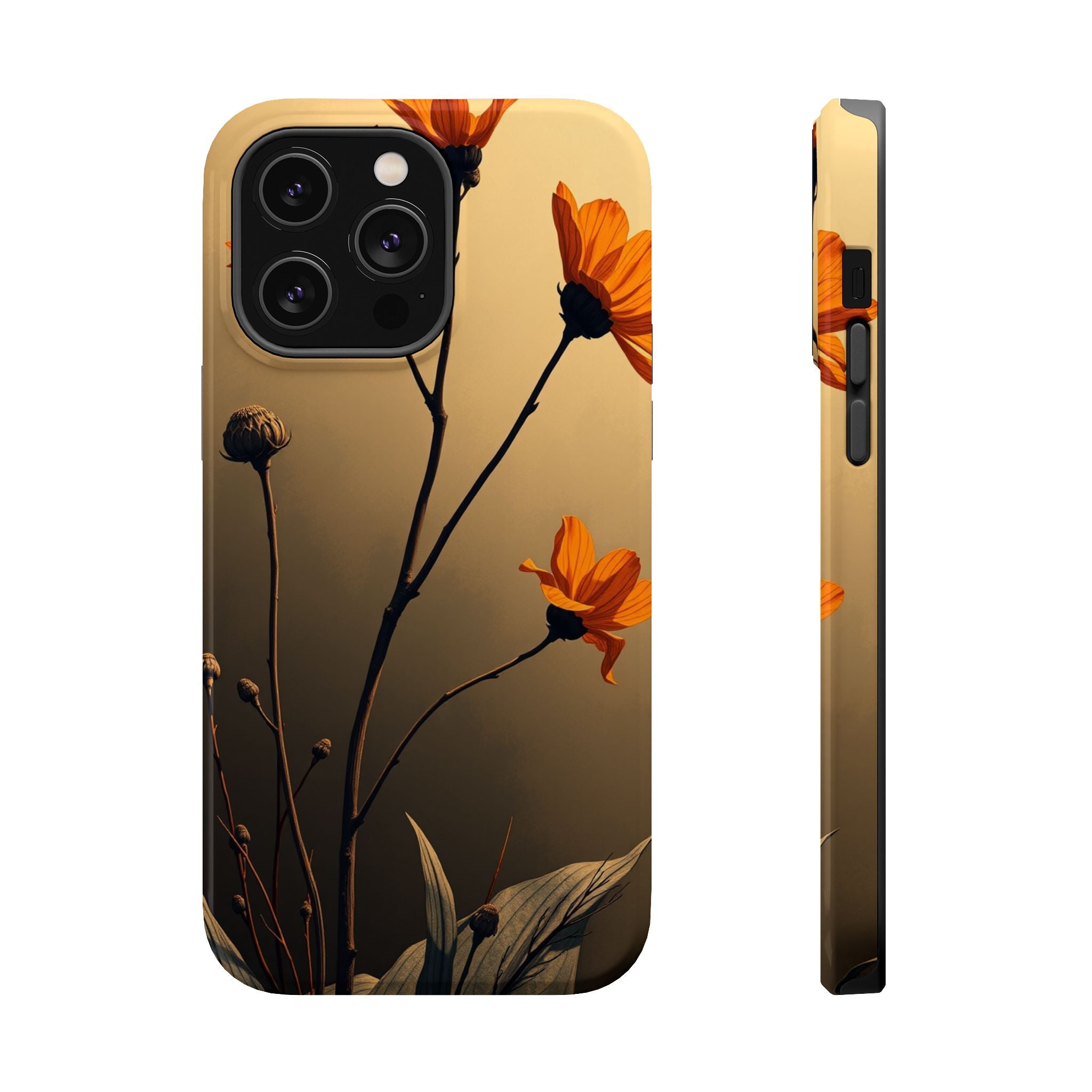 iPhone Burnt Orange And Sand Botanical Illustration Gal Slim Snap Case · iPhone