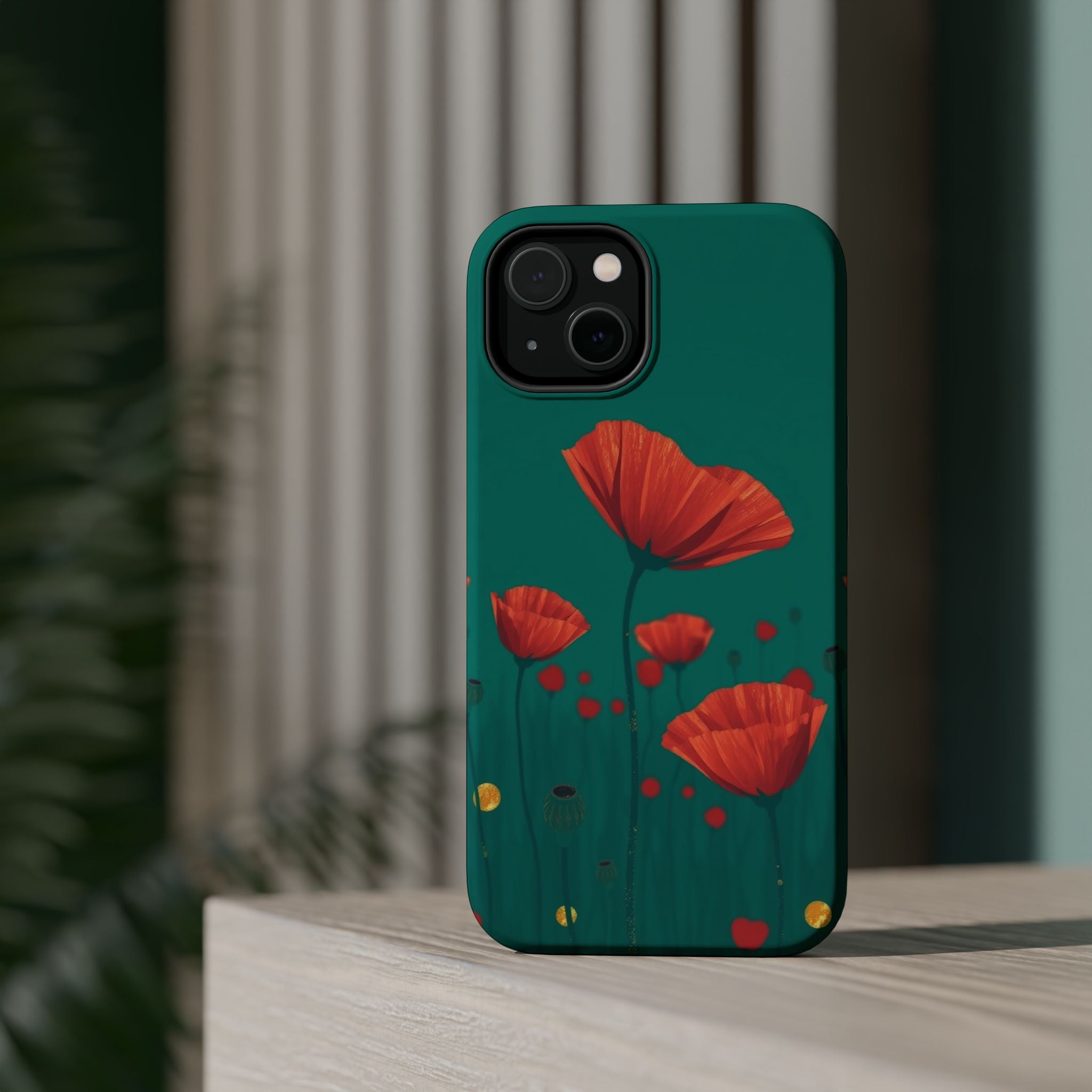 iPhone Earthy Poppy Field Design Bold Modern Everyday Snap Case · iPhone Case