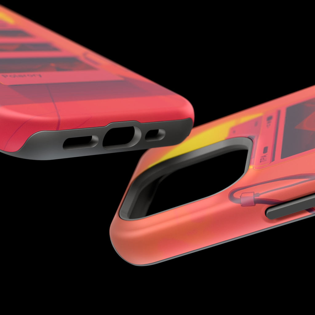 iPhone Polaroid Stack Memory Neon Cyberpunk Slim Everyday Designer Case · iPhone