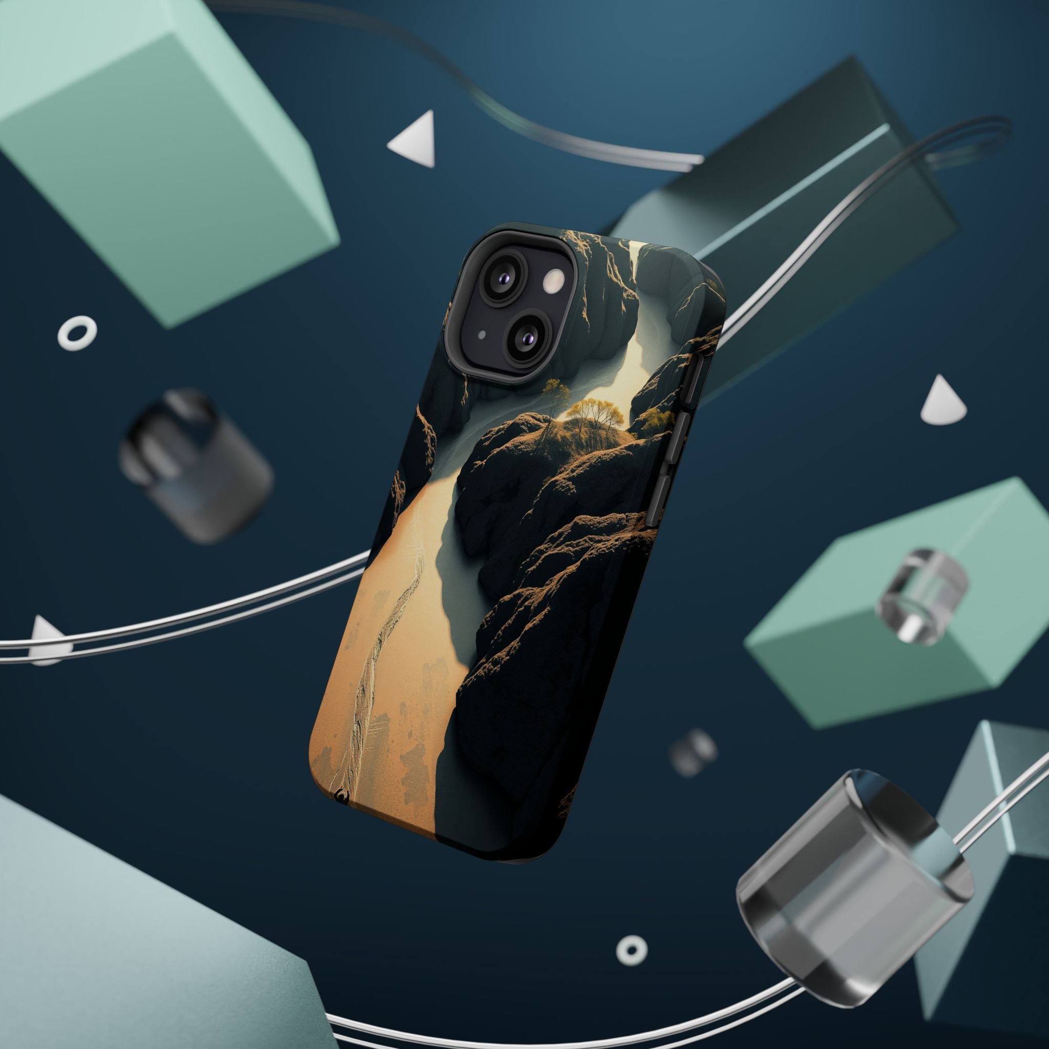 iPhone River Delta Aerial Bold Art Bold Modern Everyday Snap Case · iPhone Case