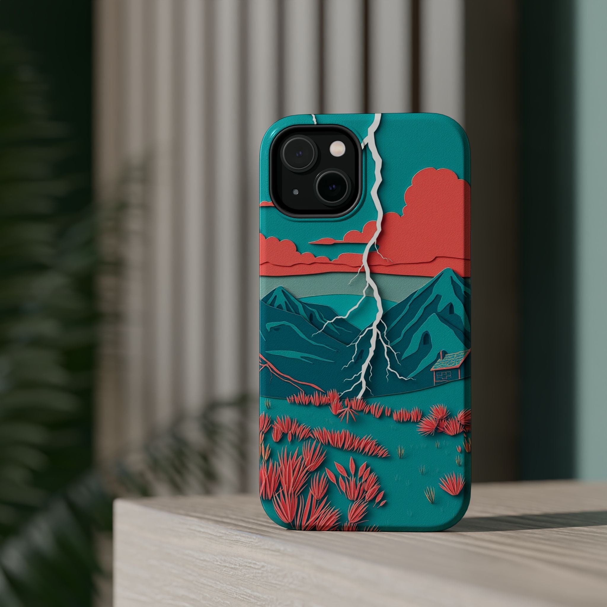 iPhone Prairie Lightning Paper Cut Art Slim Everyday Designer Case · iPhone Case