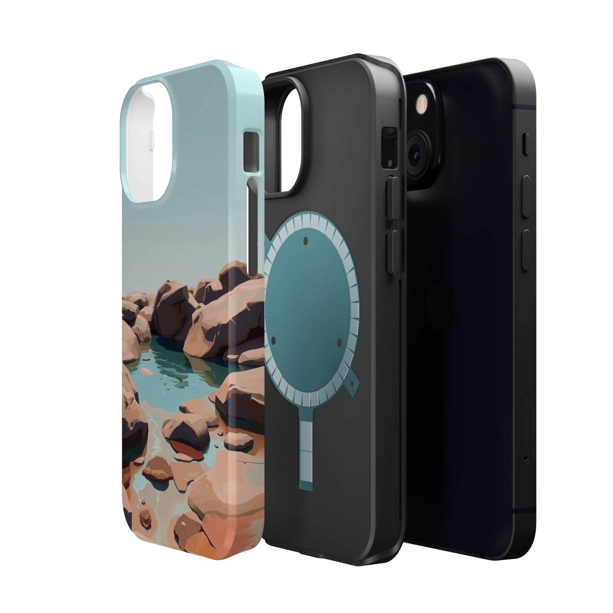iPhone Tidal Pool Oil Painting Impressionist Slim iPhone Everyday · iPhone Case