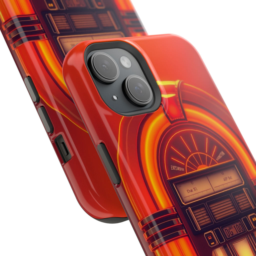 iPhone Jukebox Glow Neon Cyberpunk Bold Modern Everyday Snap Case · iPhone Case