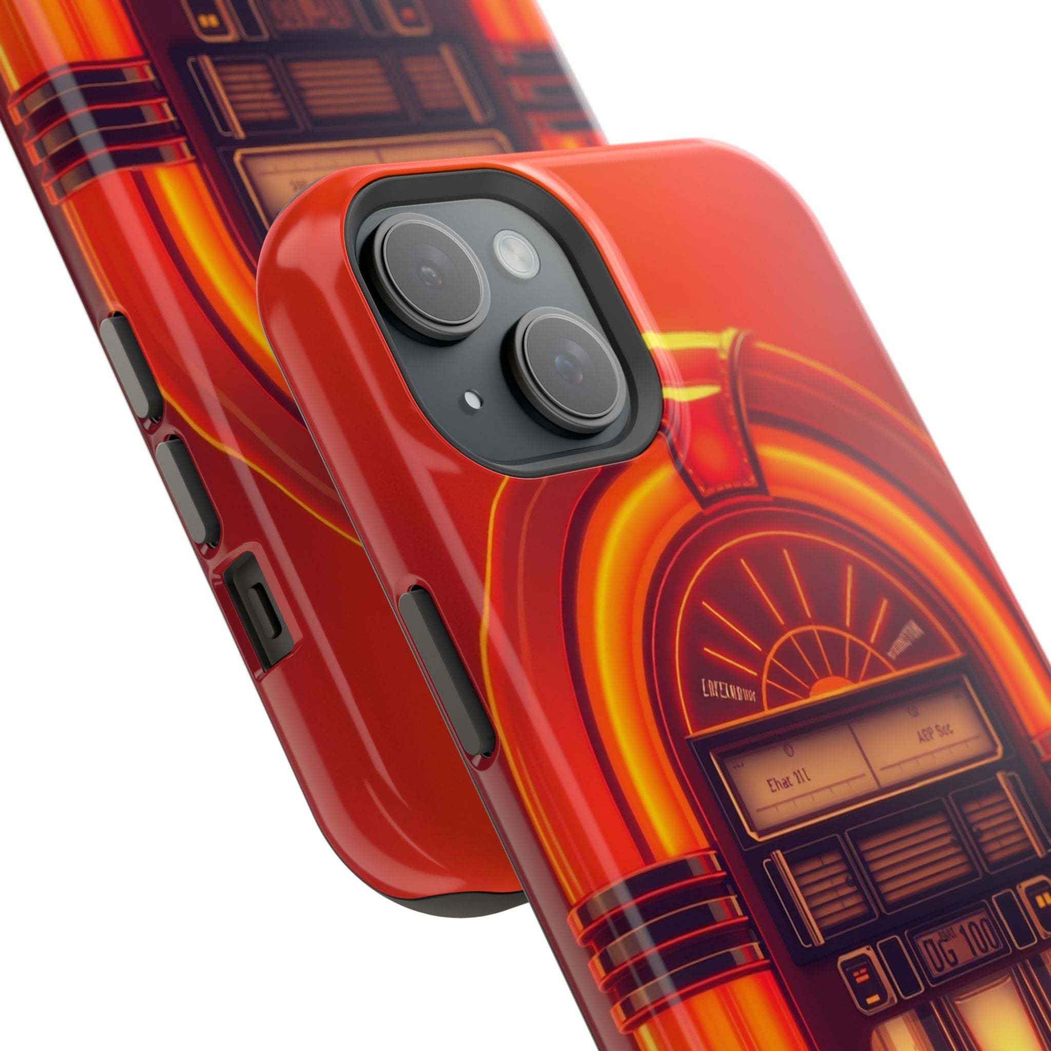 iPhone Jukebox Glow Neon Cyberpunk Bold Modern Everyday Snap Case · iPhone Case