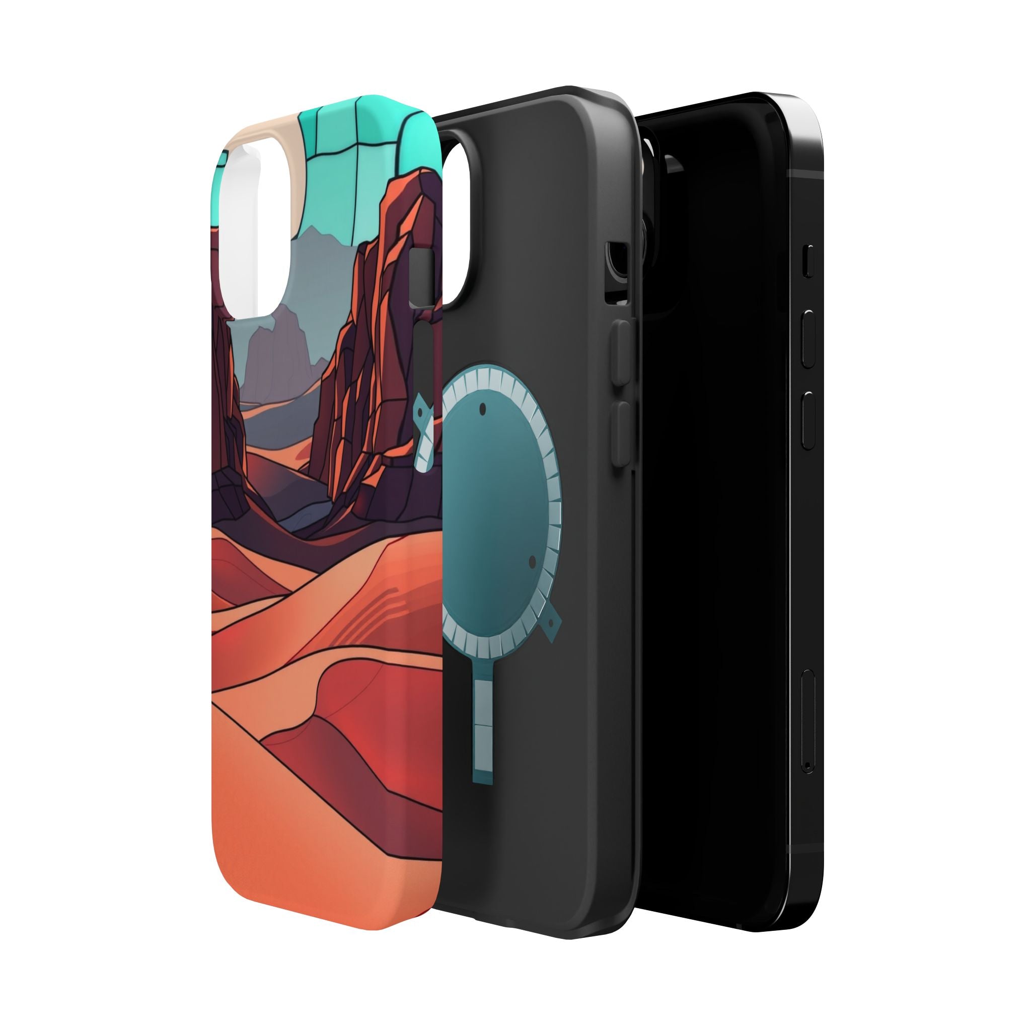 iPhone Desert Dunes Stained Glass Bold Modern Everyday Snap Case · iPhone Case