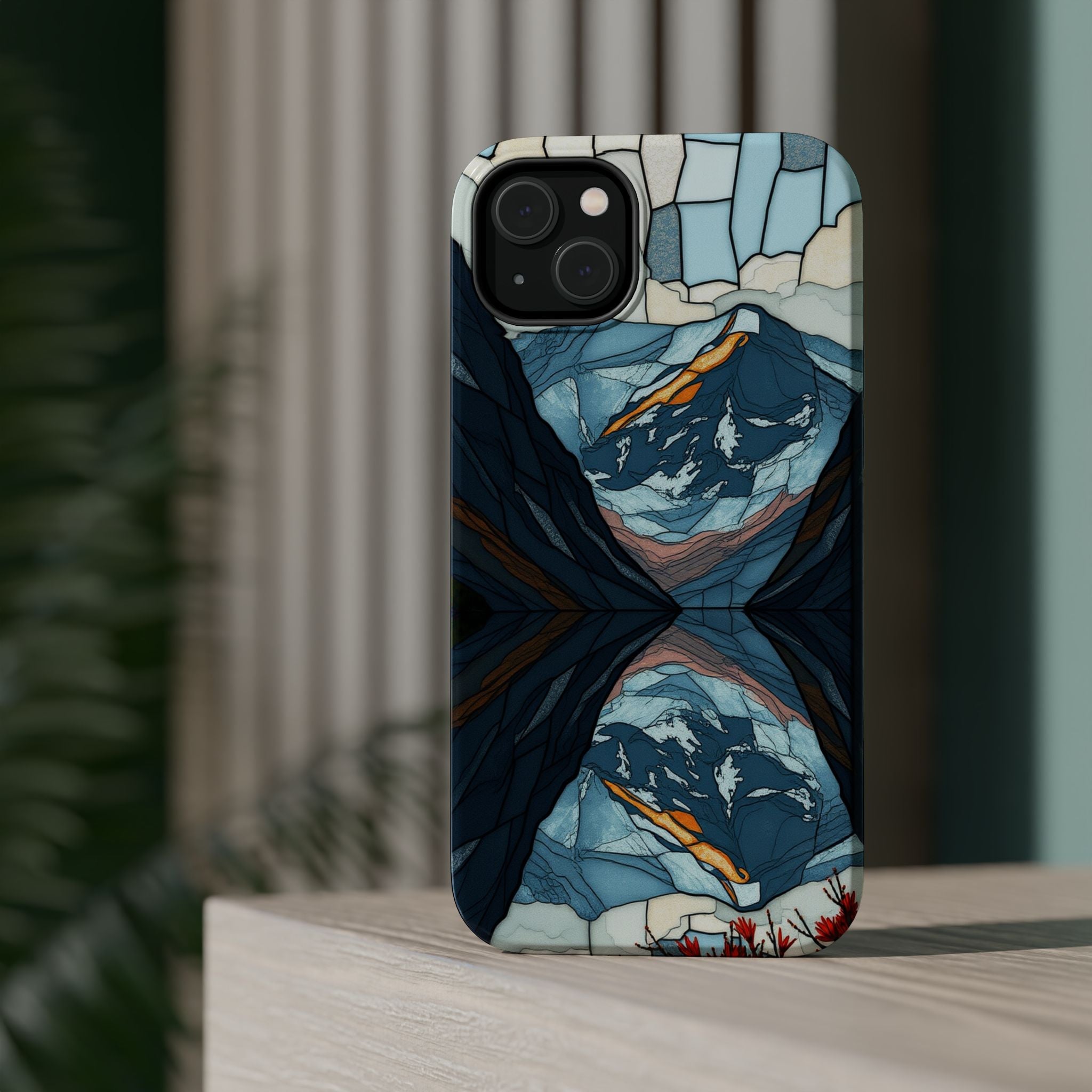 iPhone Serene Fjord Reflection Design Slim Everyday Designer Case · iPhone Case