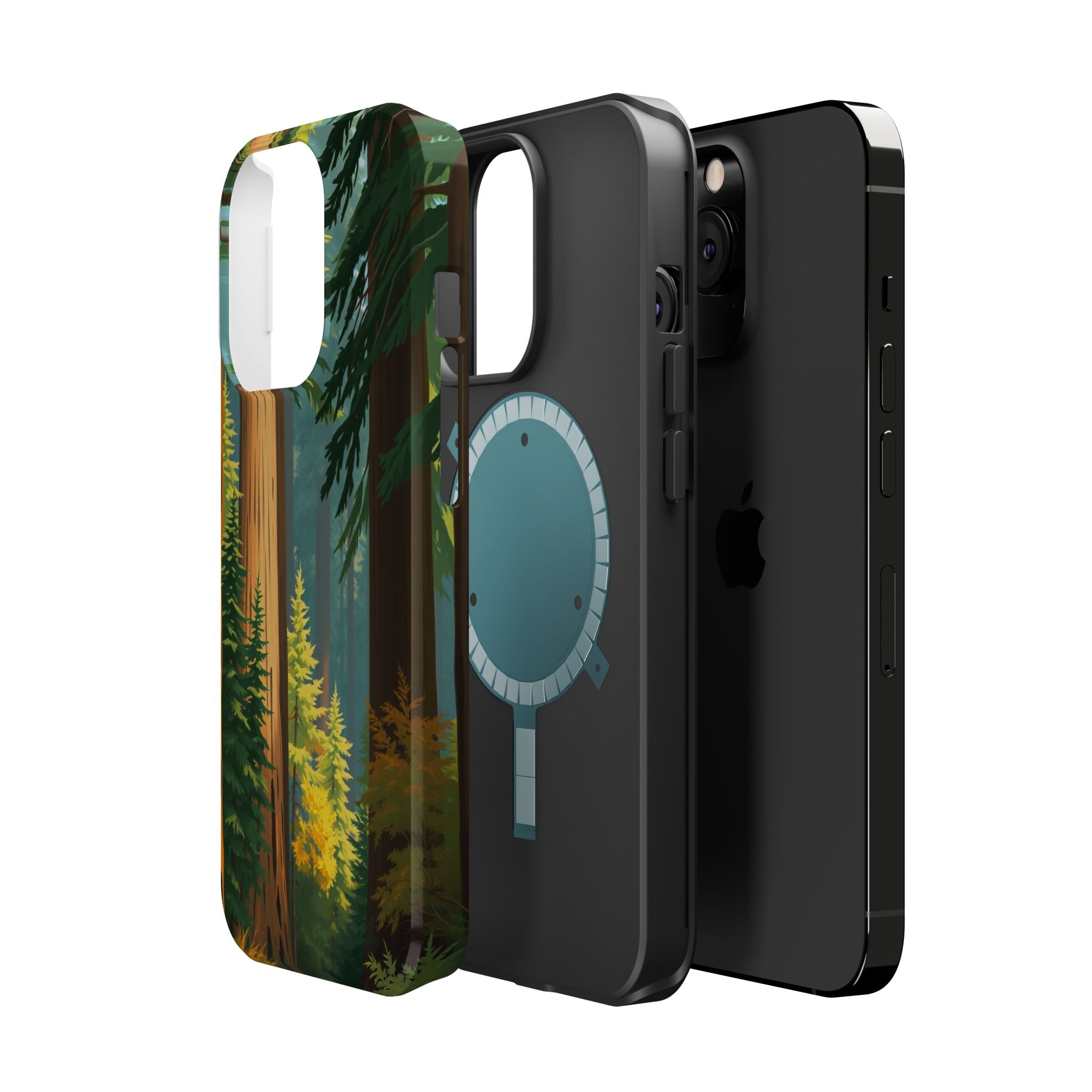 iPhone Redwood Forest Oil Painting Impressionist Clean iPhone Minimal · iPhone C