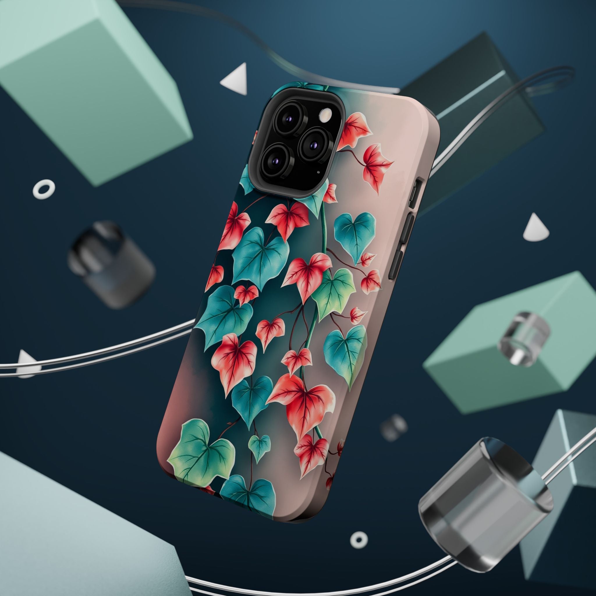 iPhone Art Nouveau Vine Teal And Coral Slim Snap Case · iPhone Case
