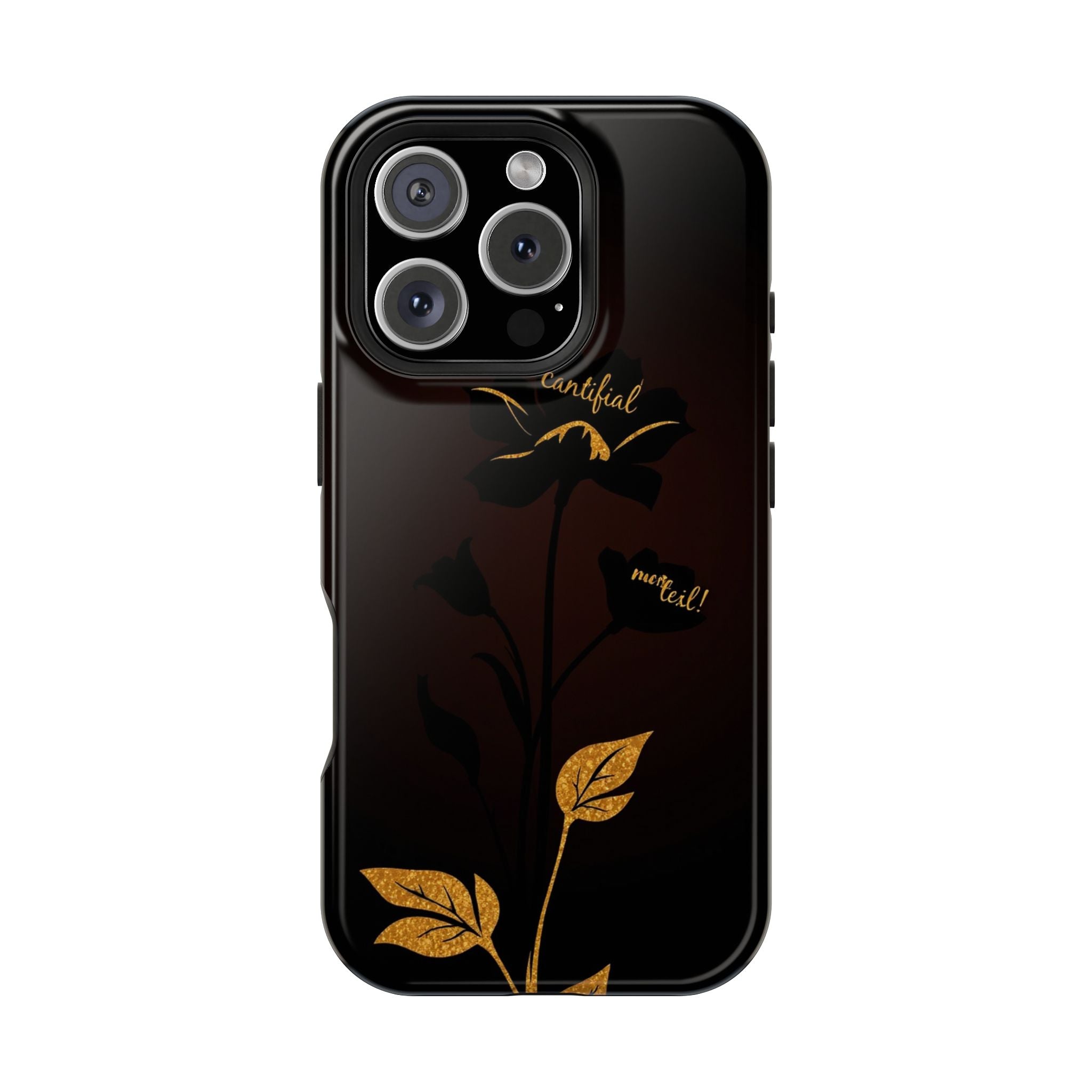 iPhone Earthy Floral Silhouette Design Slim Everyday Designer Case · iPhone Case