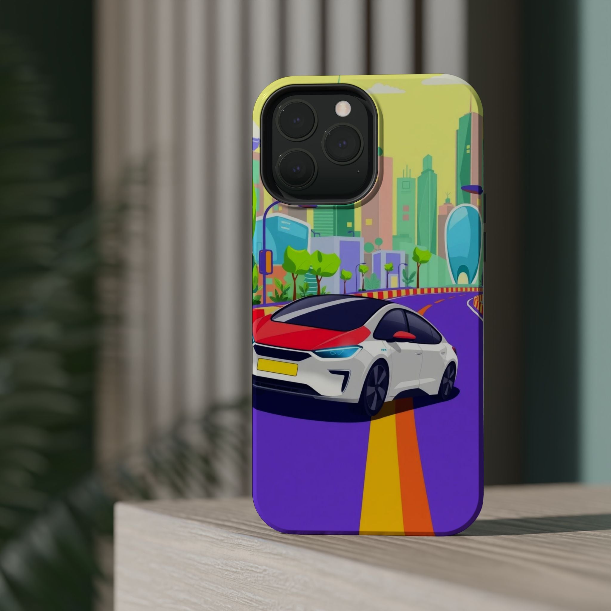 iPhone Electric Car Future Kids Fun Phone Case Gift Slim Snap Case · iPhone Case