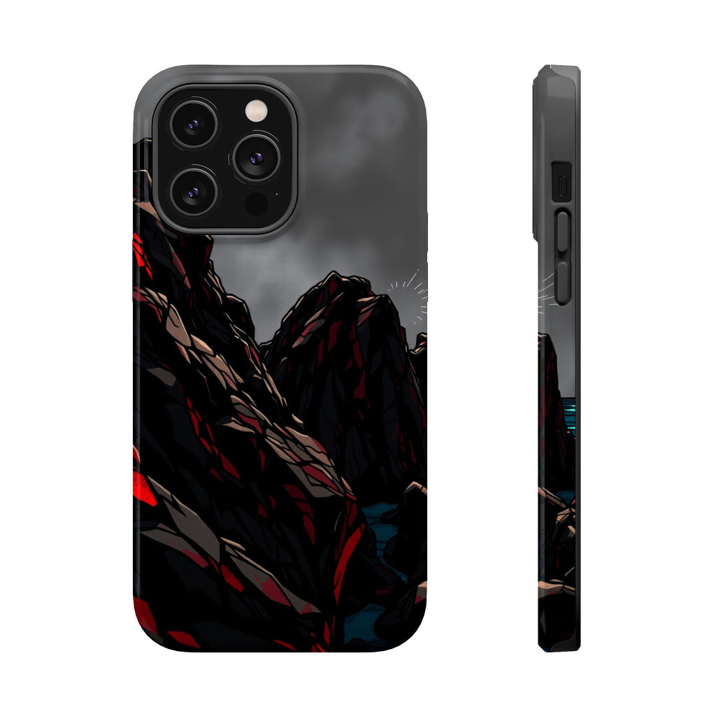 iPhone Black And Crimson Rocky Coastline Slim Everyday iPhone 11 · iPhone Case