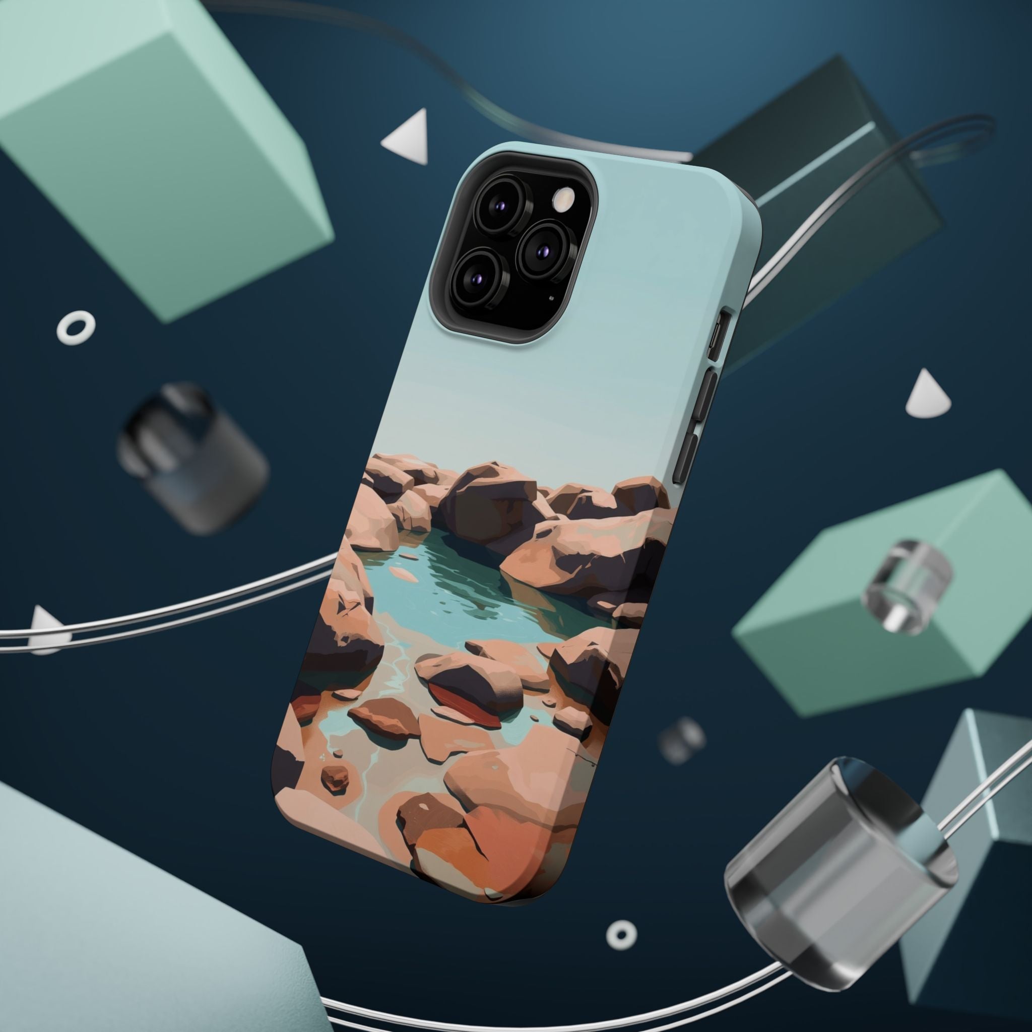 iPhone Tidal Pool Oil Painting Impressionist Slim iPhone Everyday · iPhone Case