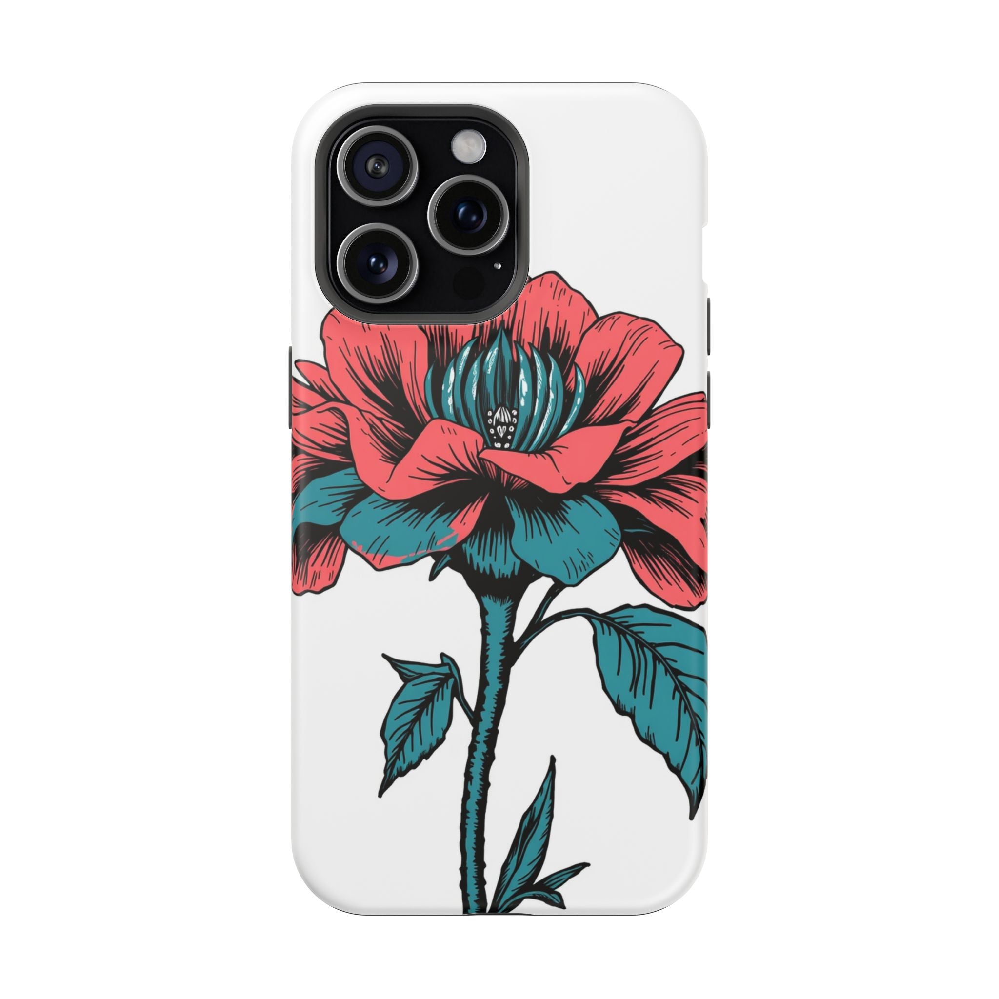 iPhone Garden Party Bloom Dark Gothic Ink Slim Snap Case · iPhone Case