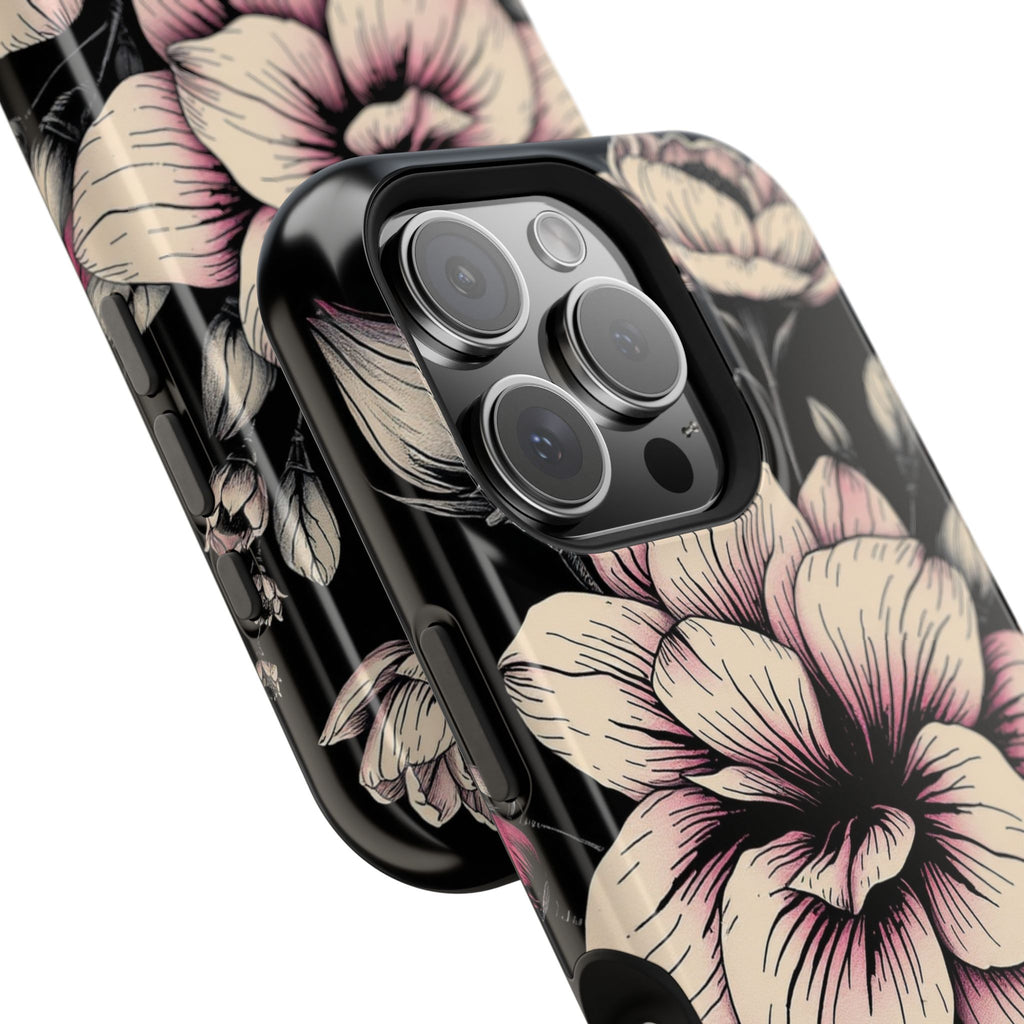 iPhone Floral Dark Academia Gothic Ink Slim Everyday Designer Case · iPhone Case