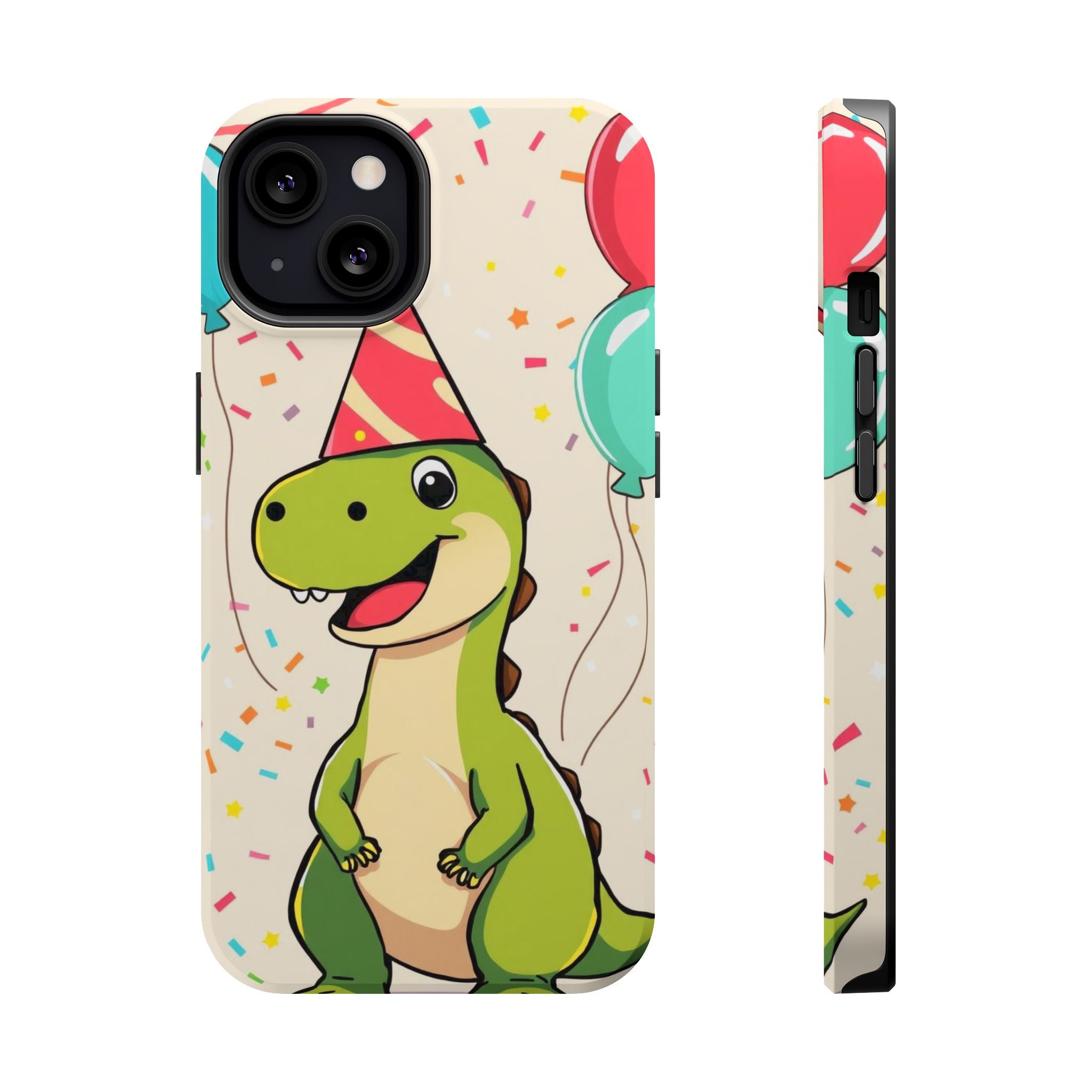 iPhone Dino with Party Hat Kids Fun Phone Case Gift Slim Snap Case · iPhone Case
