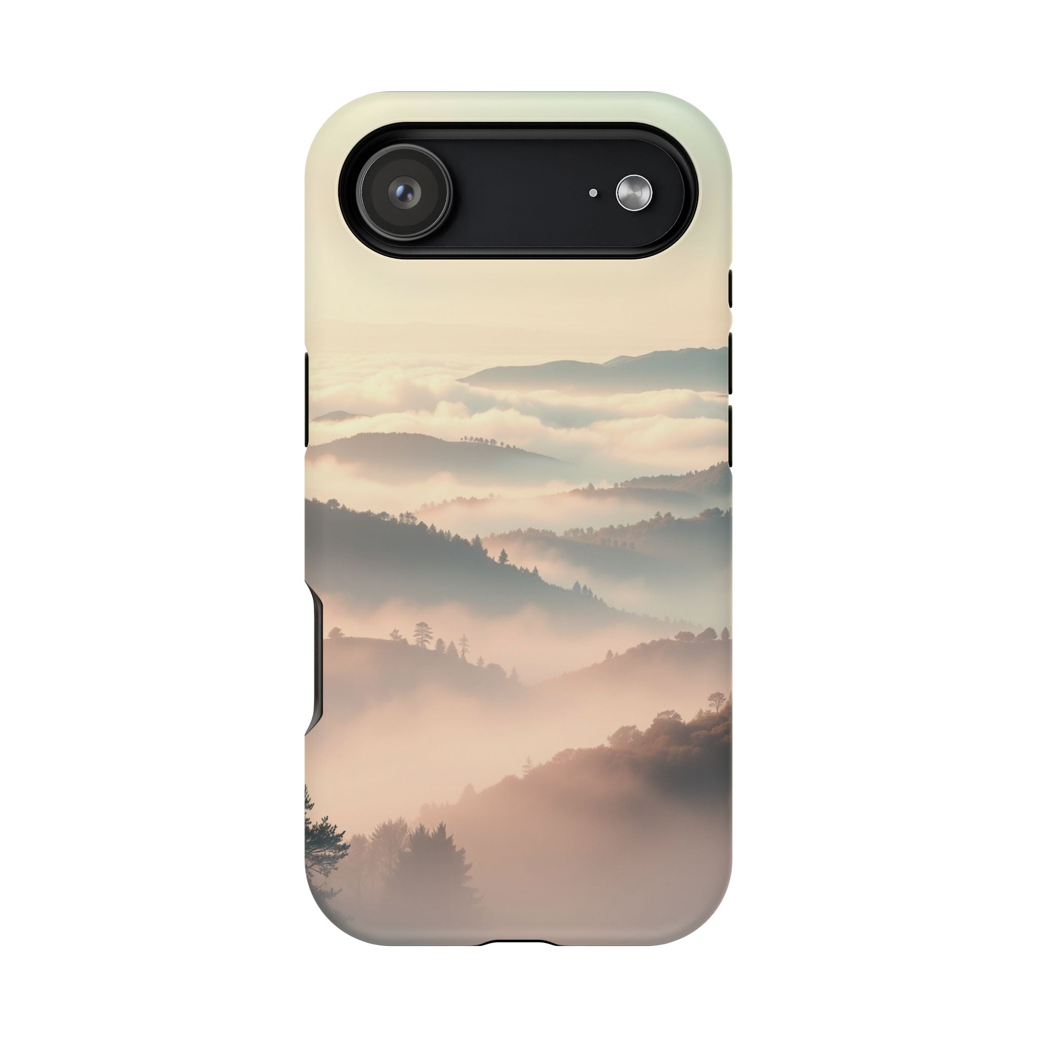 iPhone Mint And Blush Fog Rolling Over Hills Slim iPhone Everyday · iPhone Case