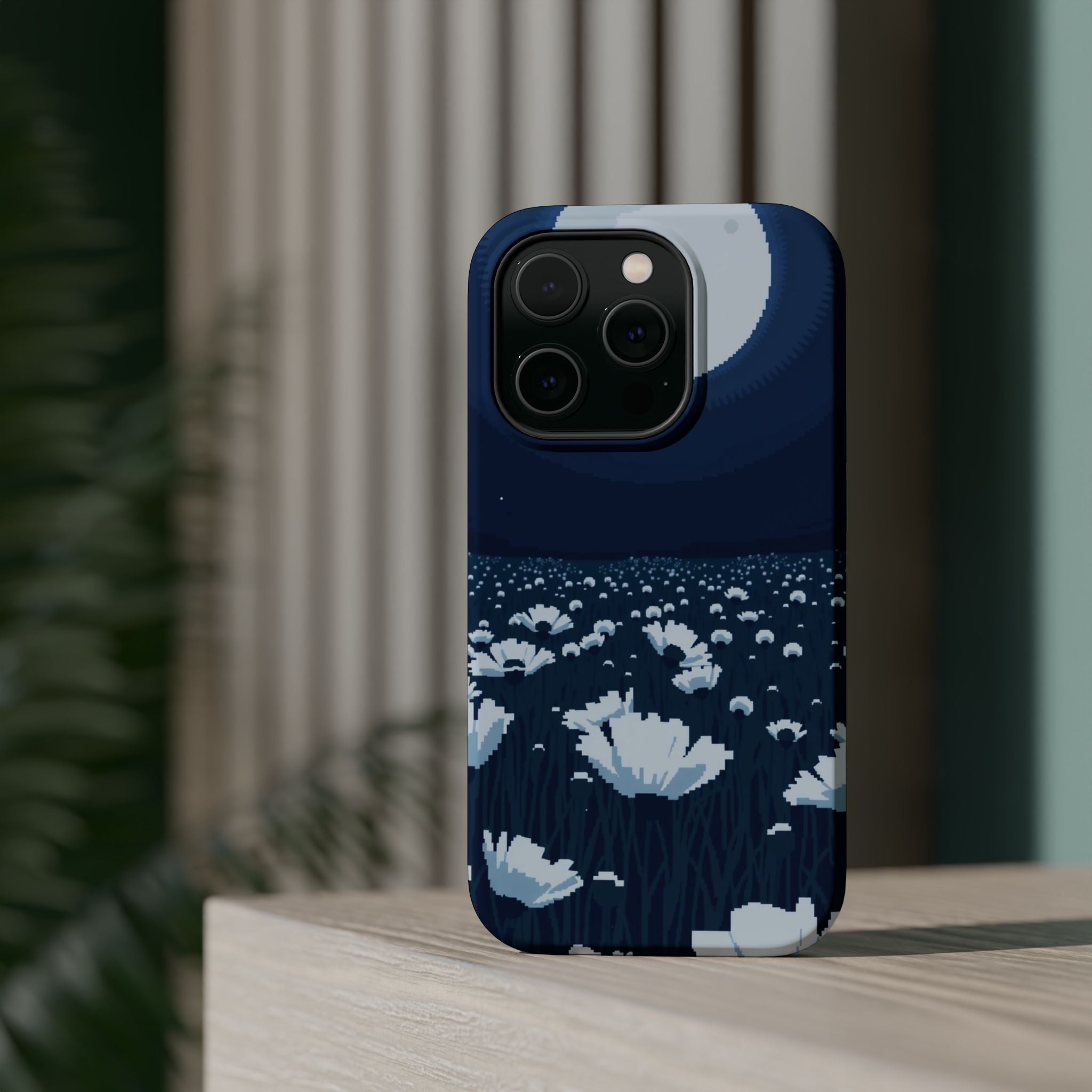 iPhone Poppy Field Pixel Art -Bit Bold Modern Everyday Snap Case · iPhone Case