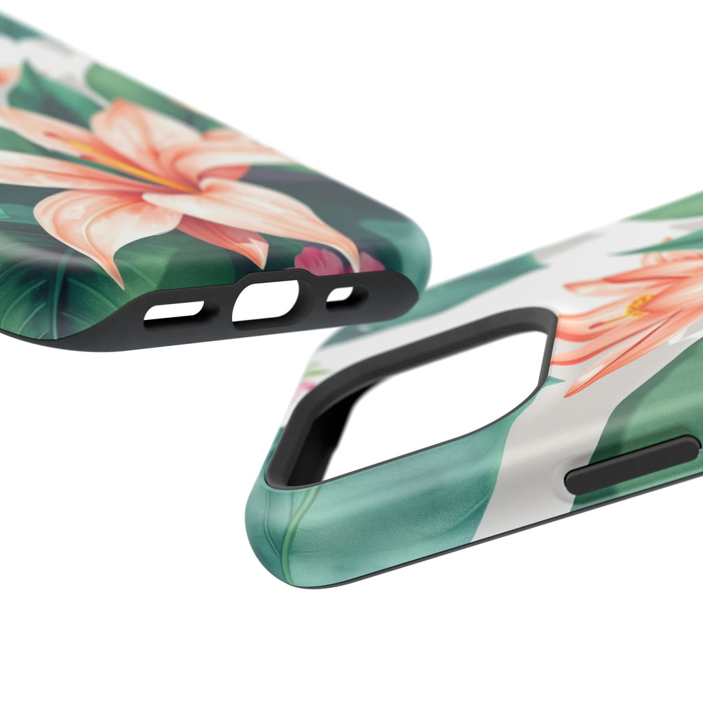 iPhone Tropical Bloom Sage And Ivory Slim Snap Case Gal · iPhone Case