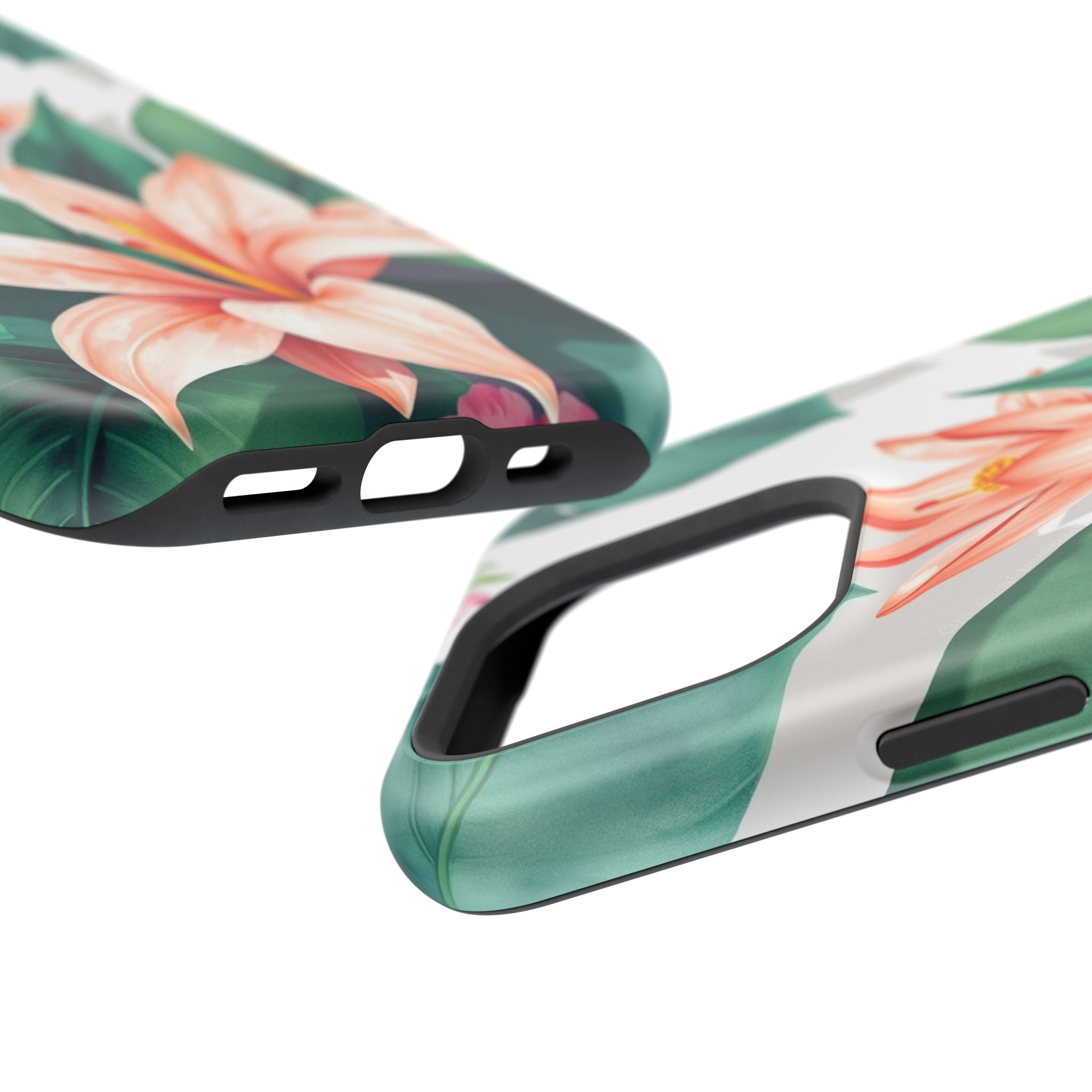 iPhone Tropical Bloom Sage And Ivory Slim Snap Case Gal · iPhone Case