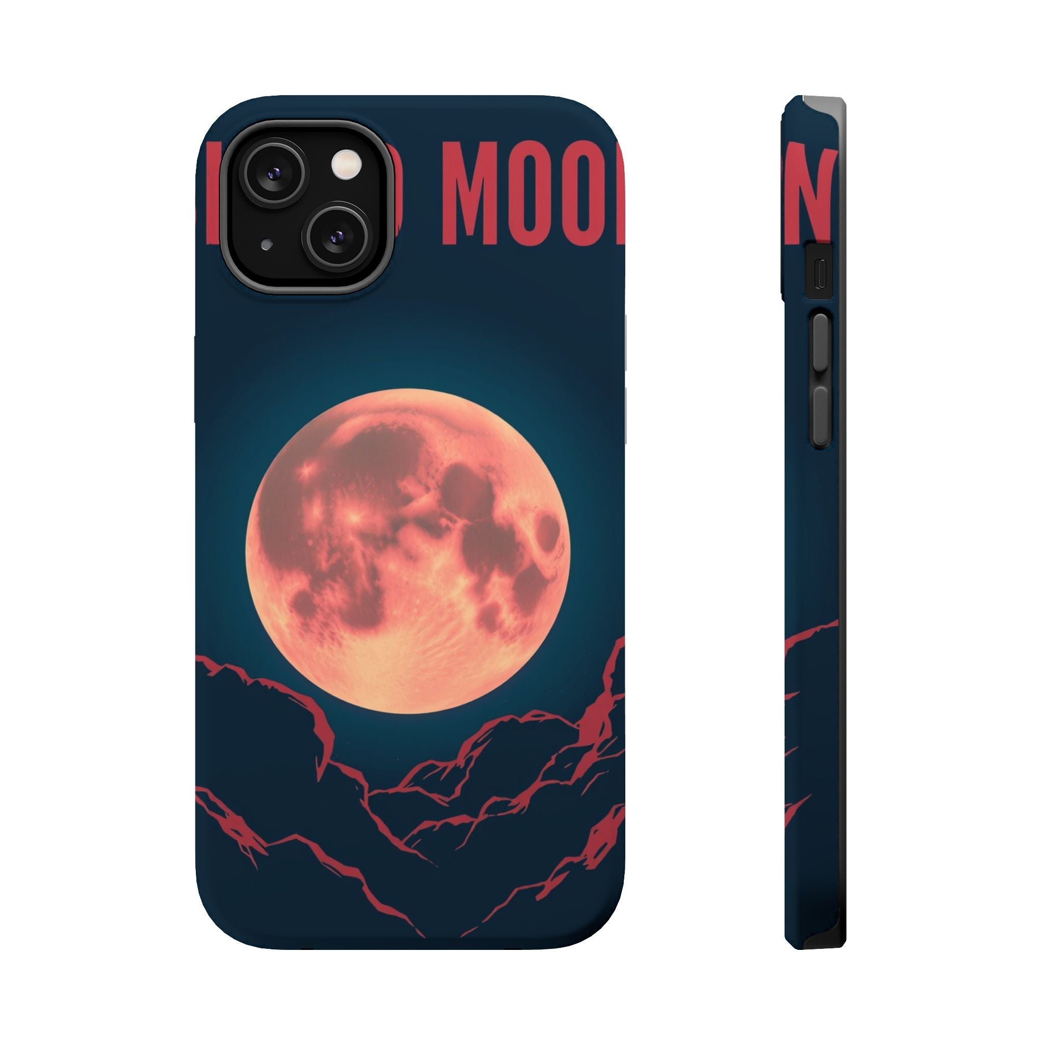 iPhone Blood Moon Rise Vintage Retro Poster Slim Everyday Designer Case · iPhone