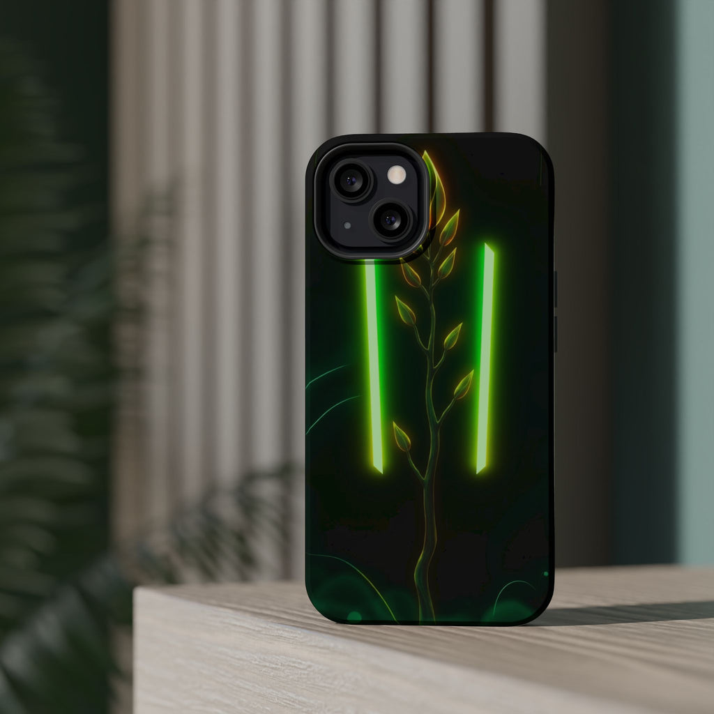 iPhone Emerald Green And Gold Minimalist Stem Slim iPhone Everyday · iPhone Case