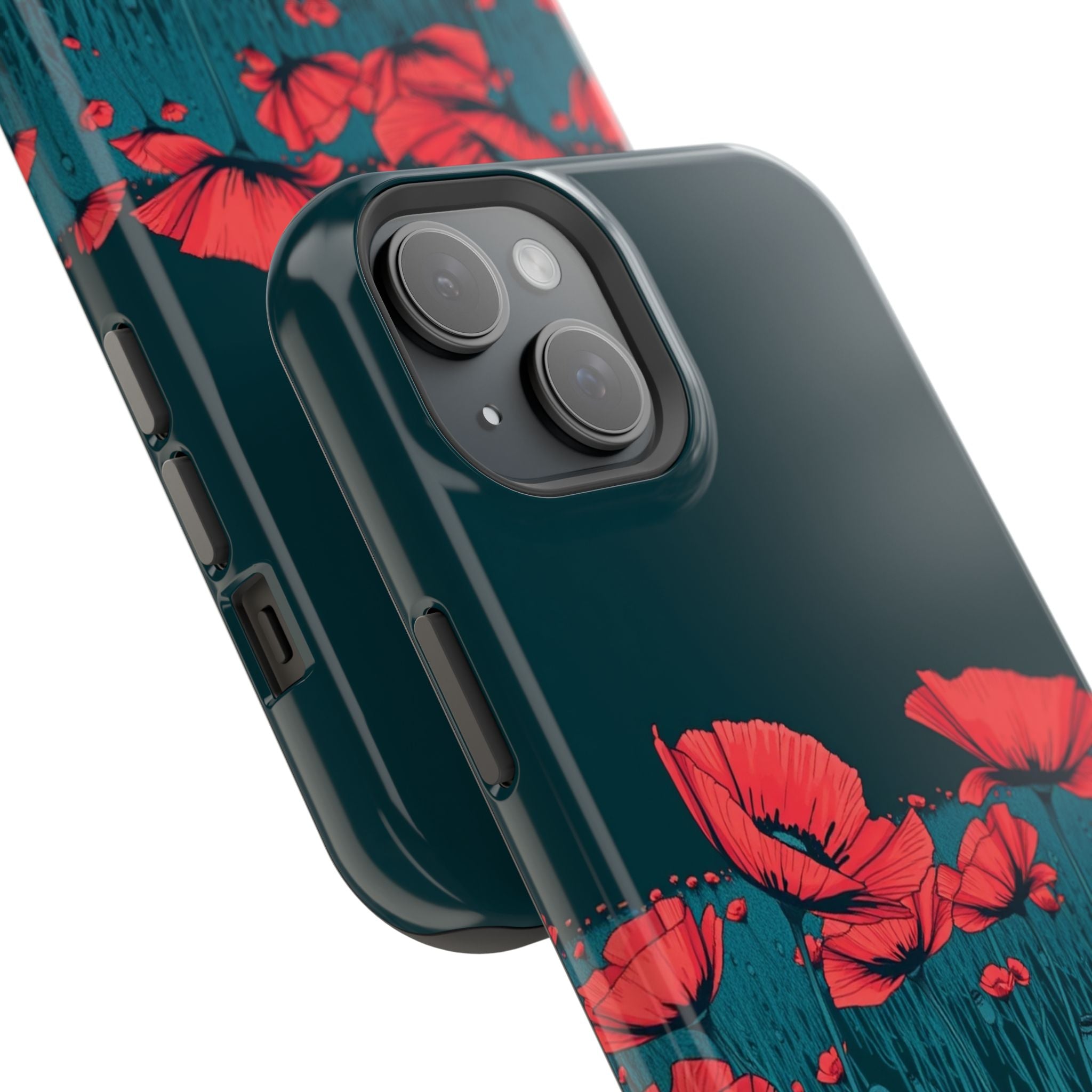 iPhone Poppy Field Dark Gothic Ink Clean Minimal Snap Cas Slim Snap Case · iPhon