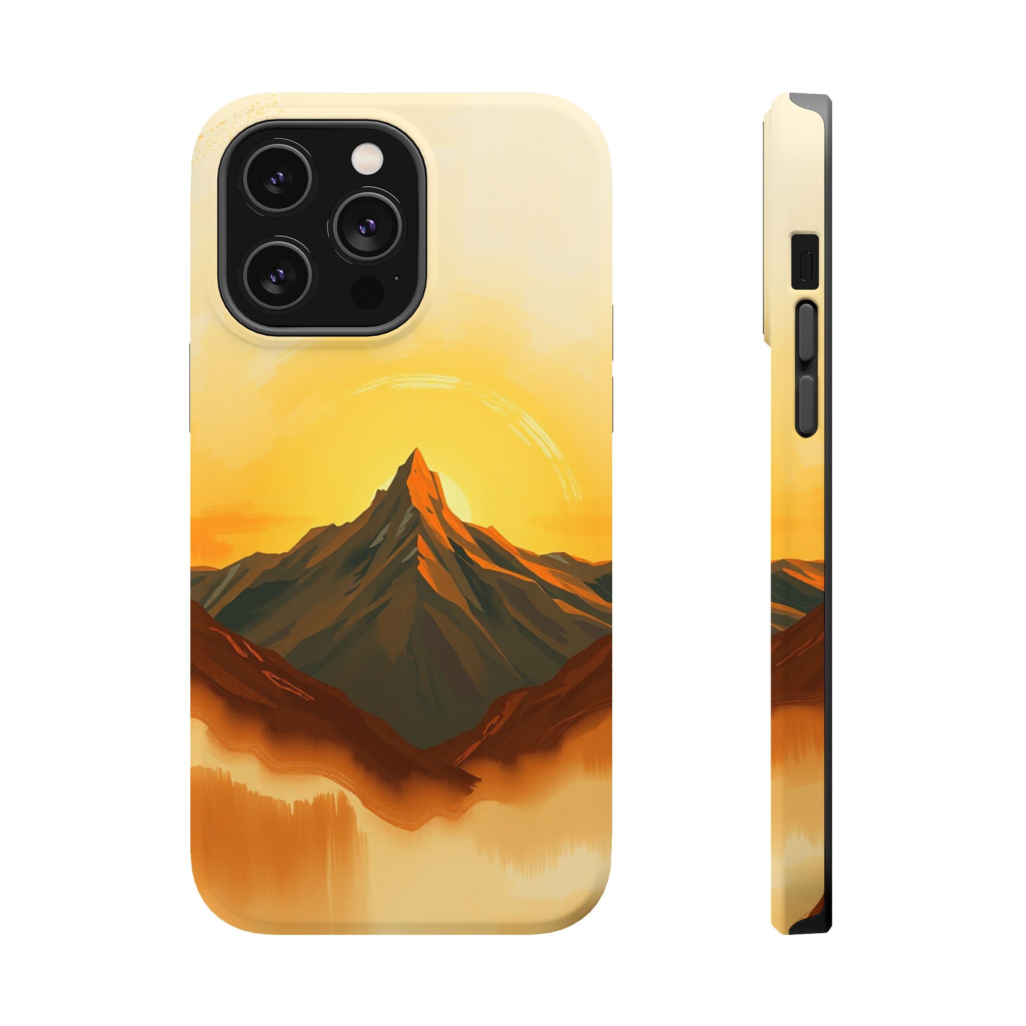 iPhone Mustard And Rust Mountain at Sunrise Slim iPhone Everyday · iPhone Case