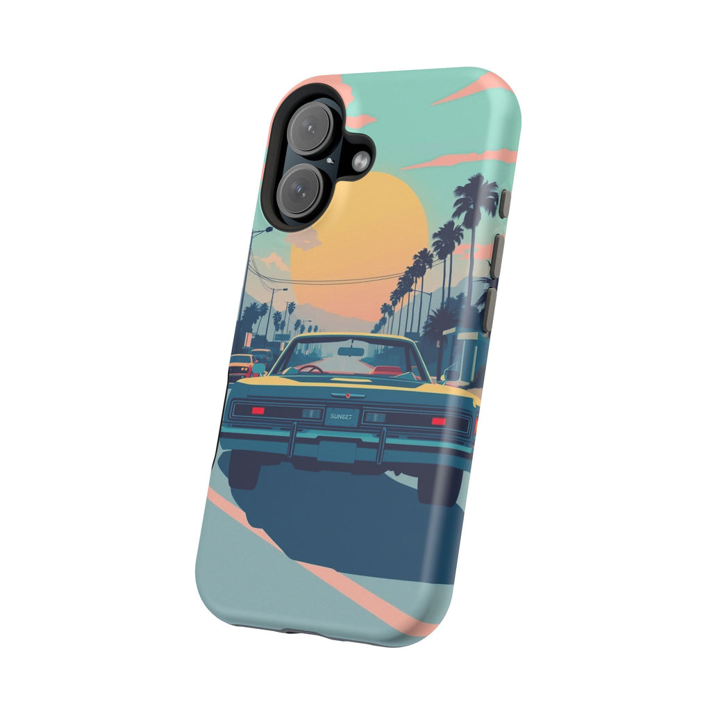 iPhone Sunset Drive 80s Pop Art Bold Slim Everyday Designer Case · iPhone Case