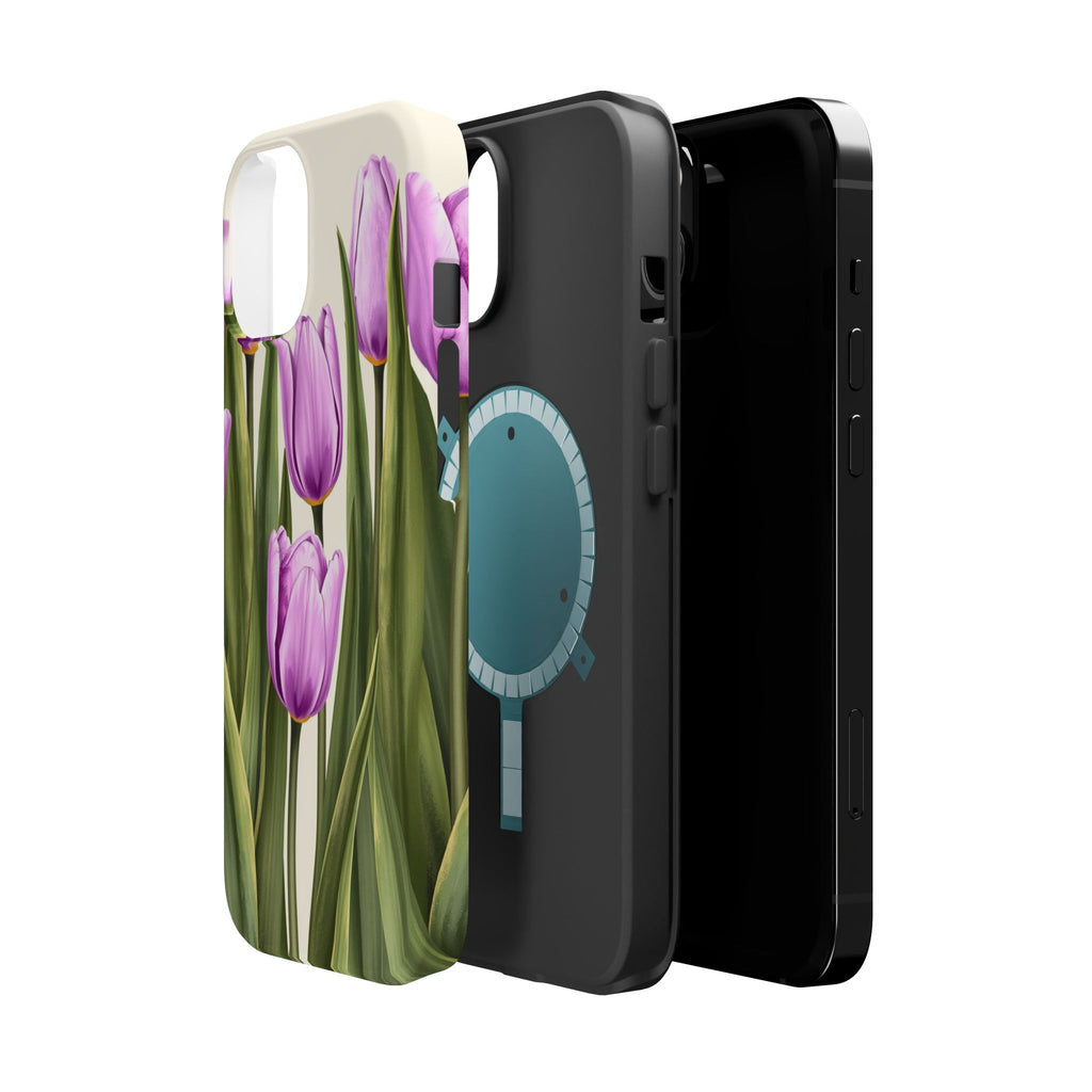 iPhone Tulip Row Electric Art 14 Bold Modern Everyday Snap Case · iPhone Case