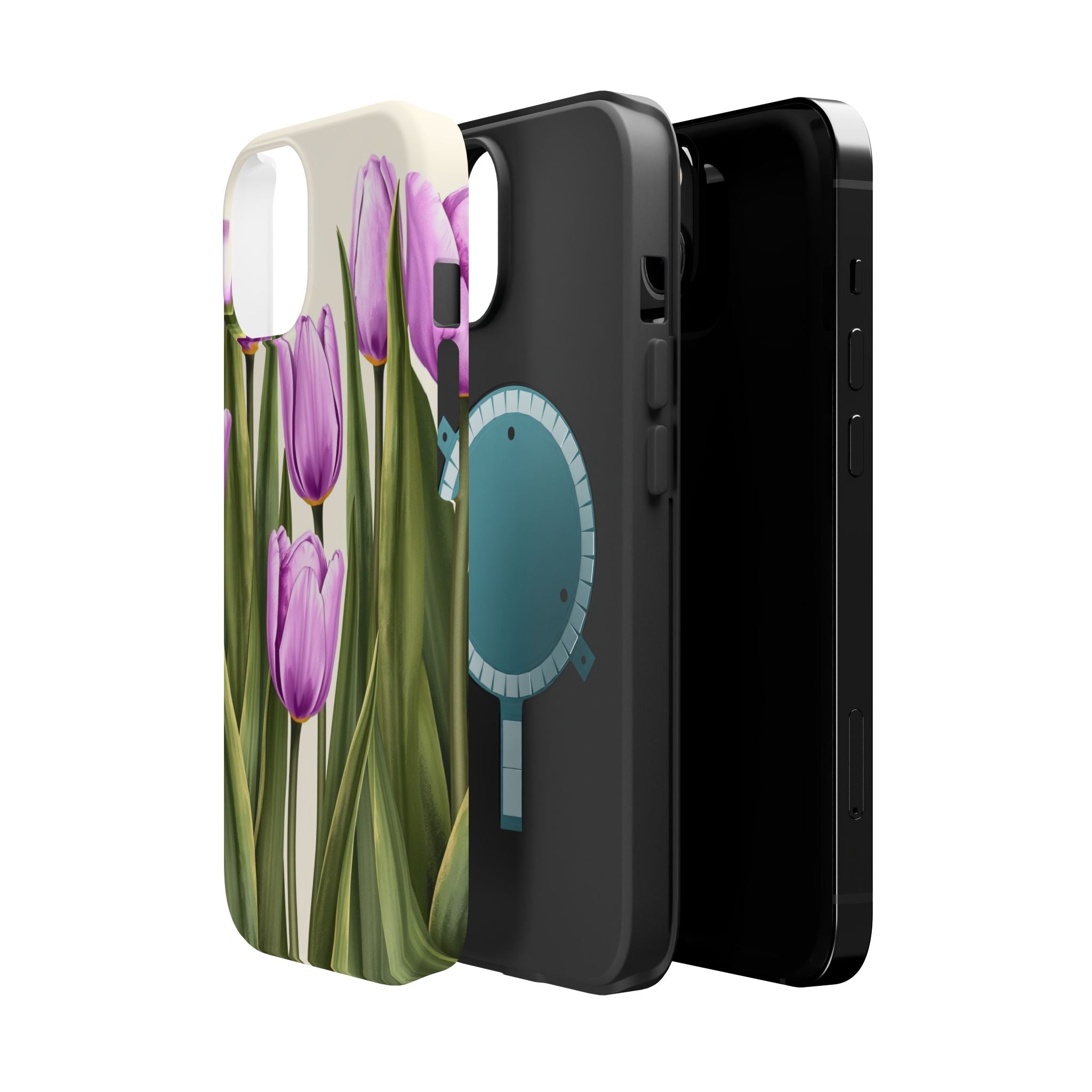 iPhone Tulip Row Electric Art 14 Bold Modern Everyday Snap Case · iPhone Case