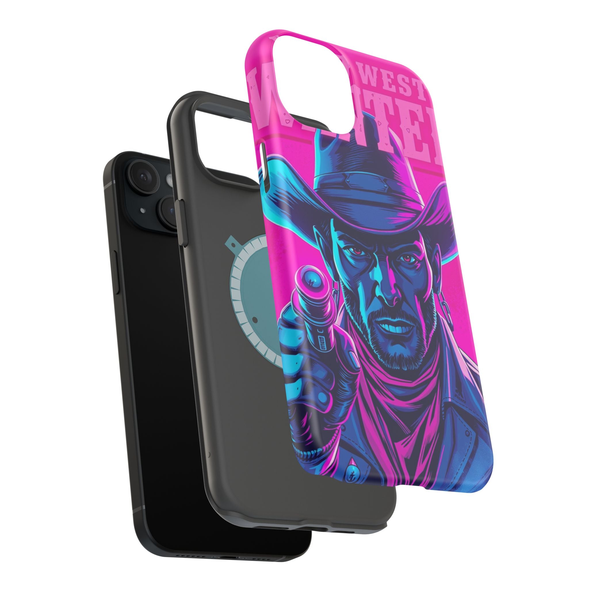 iPhone Wild West Wanted Neon Cyberpunk Slim Everyday Designer Case · iPhone Case