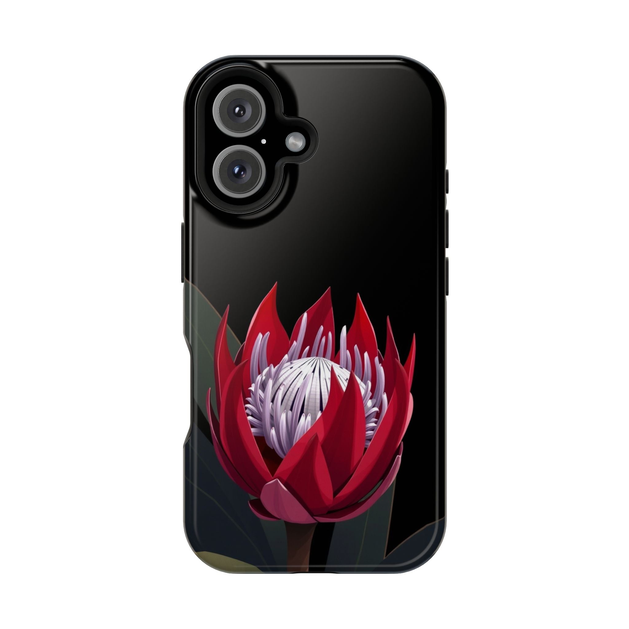 iPhone Black And Crimson Protea Bold Slim Everyday Designer Case · iPhone Case