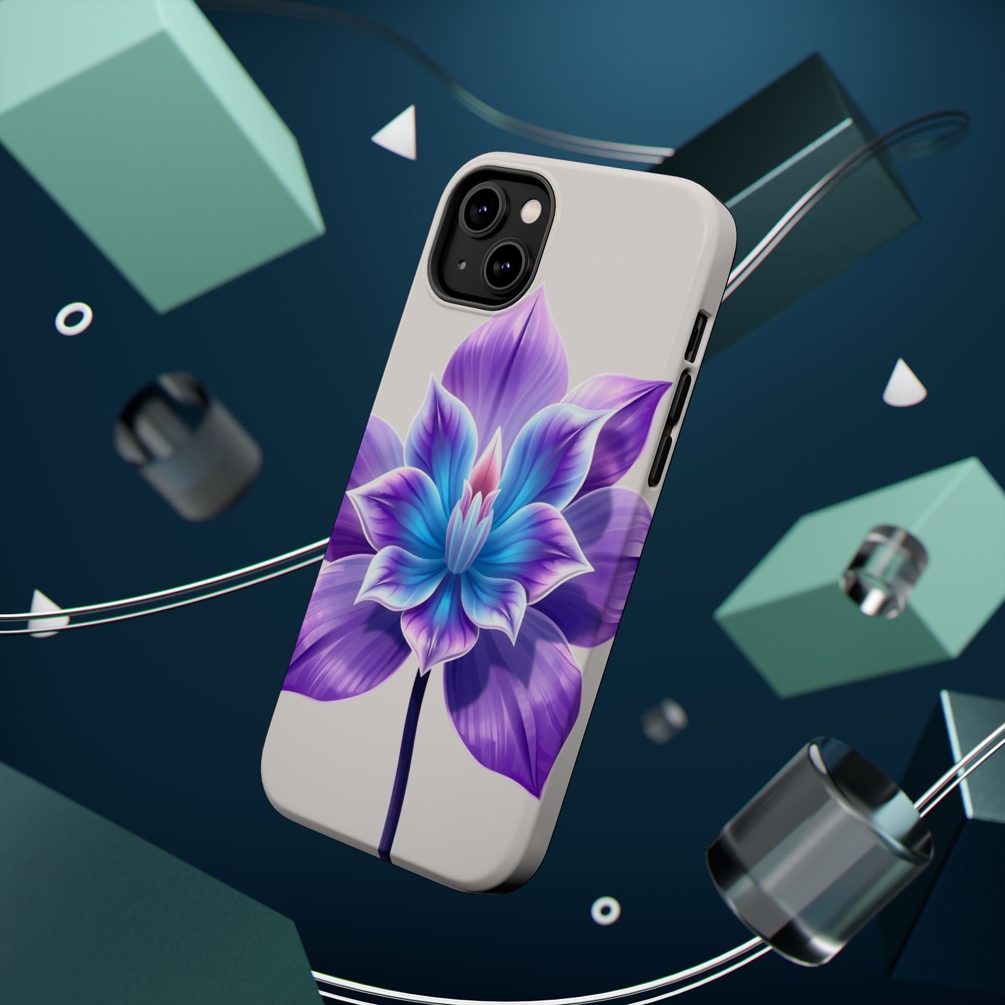 iPhone Dreamy Neon Floral Design 10 Slim Everyday Designer Case · iPhone Case