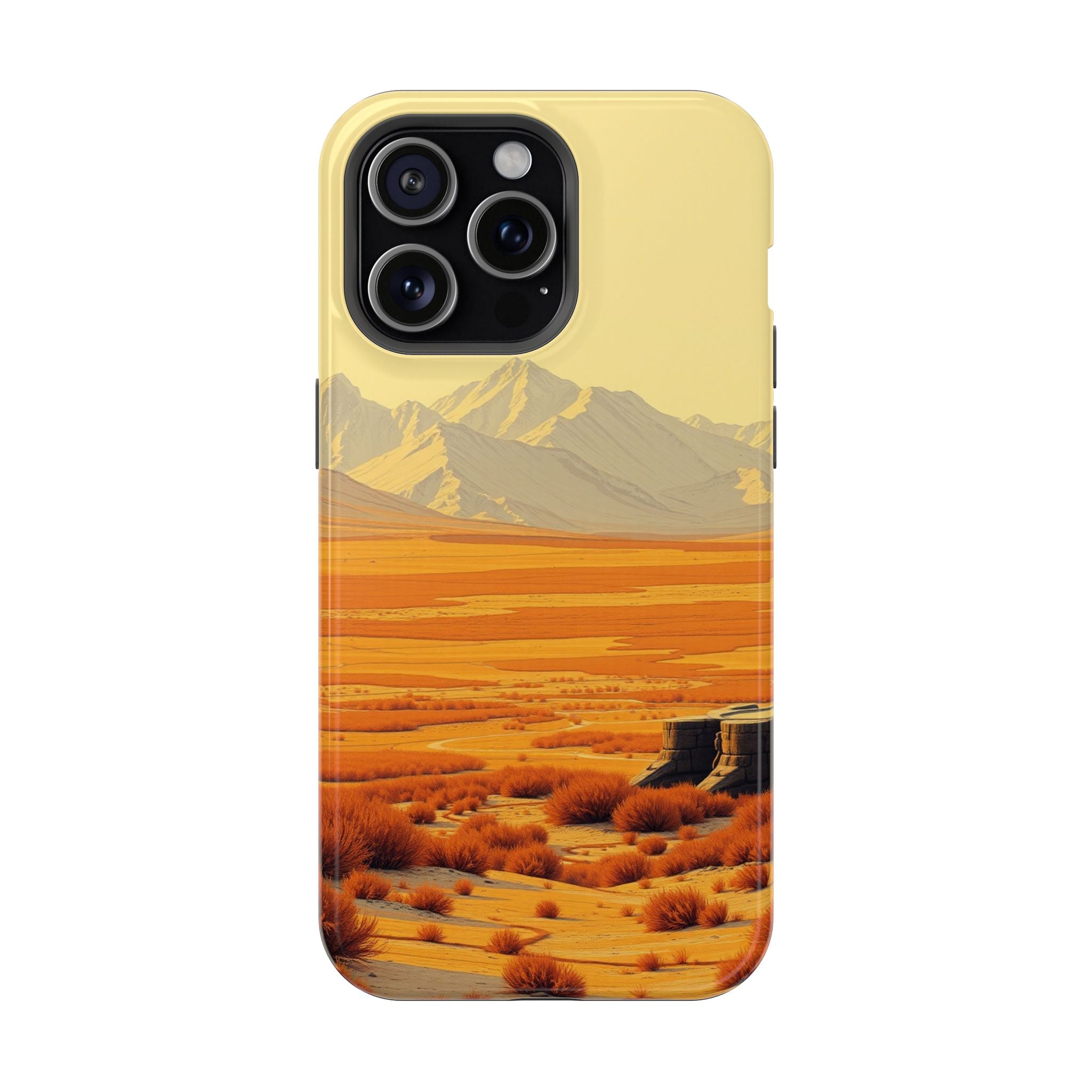 iPhone Mustard And Rust Tundra Expanse Slim Everyday Designer Case · iPhone Case