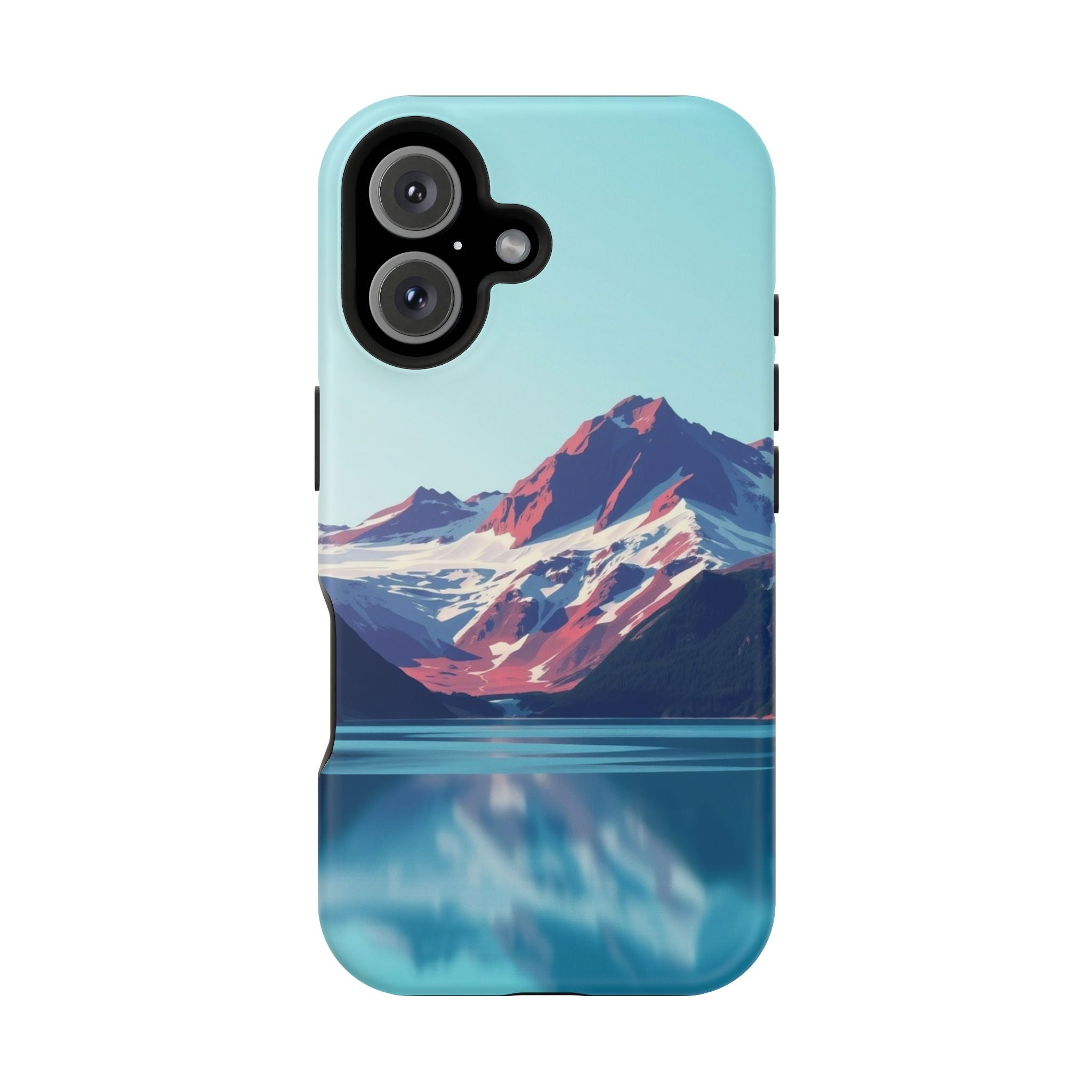 iPhone Cyan And Magenta Glacier Lake Slim Everyday Designer Case · iPhone Case