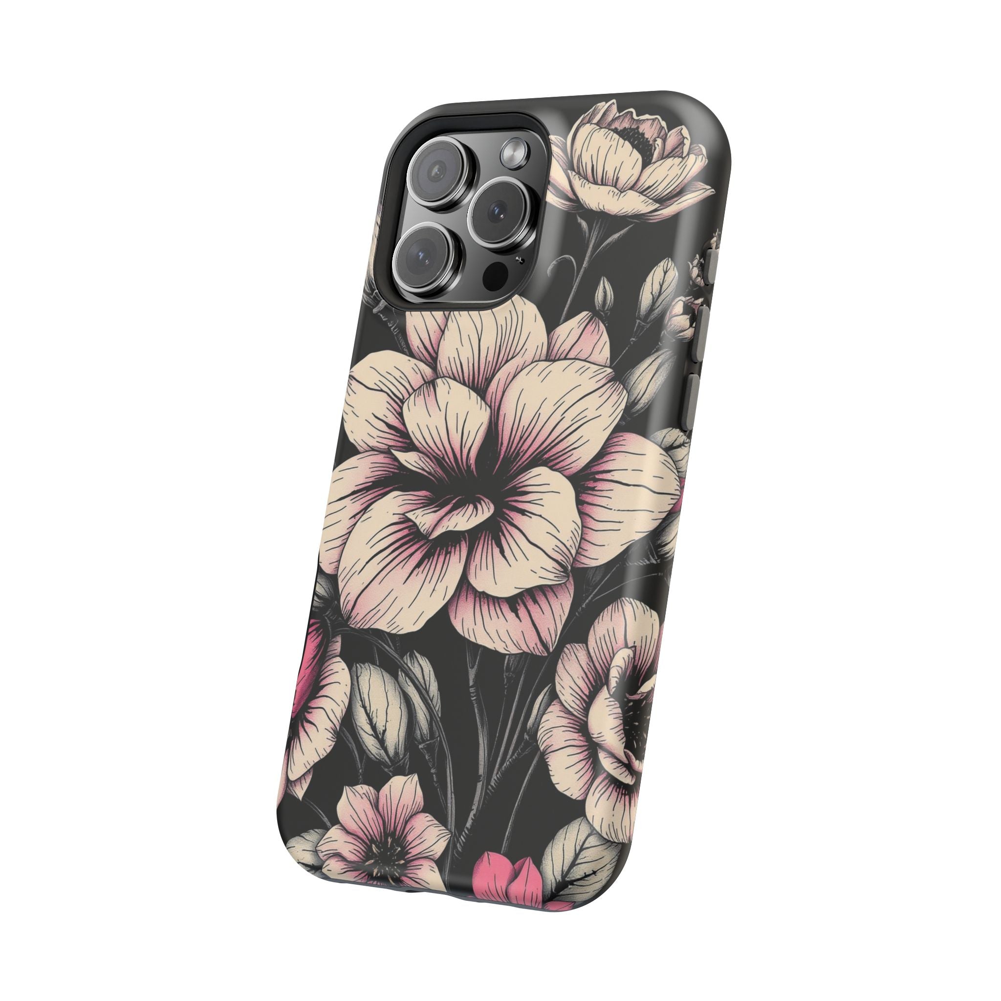 iPhone Floral Dark Academia Gothic Ink Slim Everyday Designer Case · iPhone Case