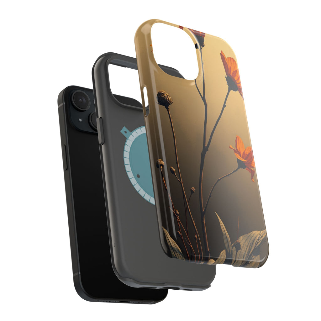 iPhone Burnt Orange And Sand Botanical Illustration Gal Slim Snap Case · iPhone