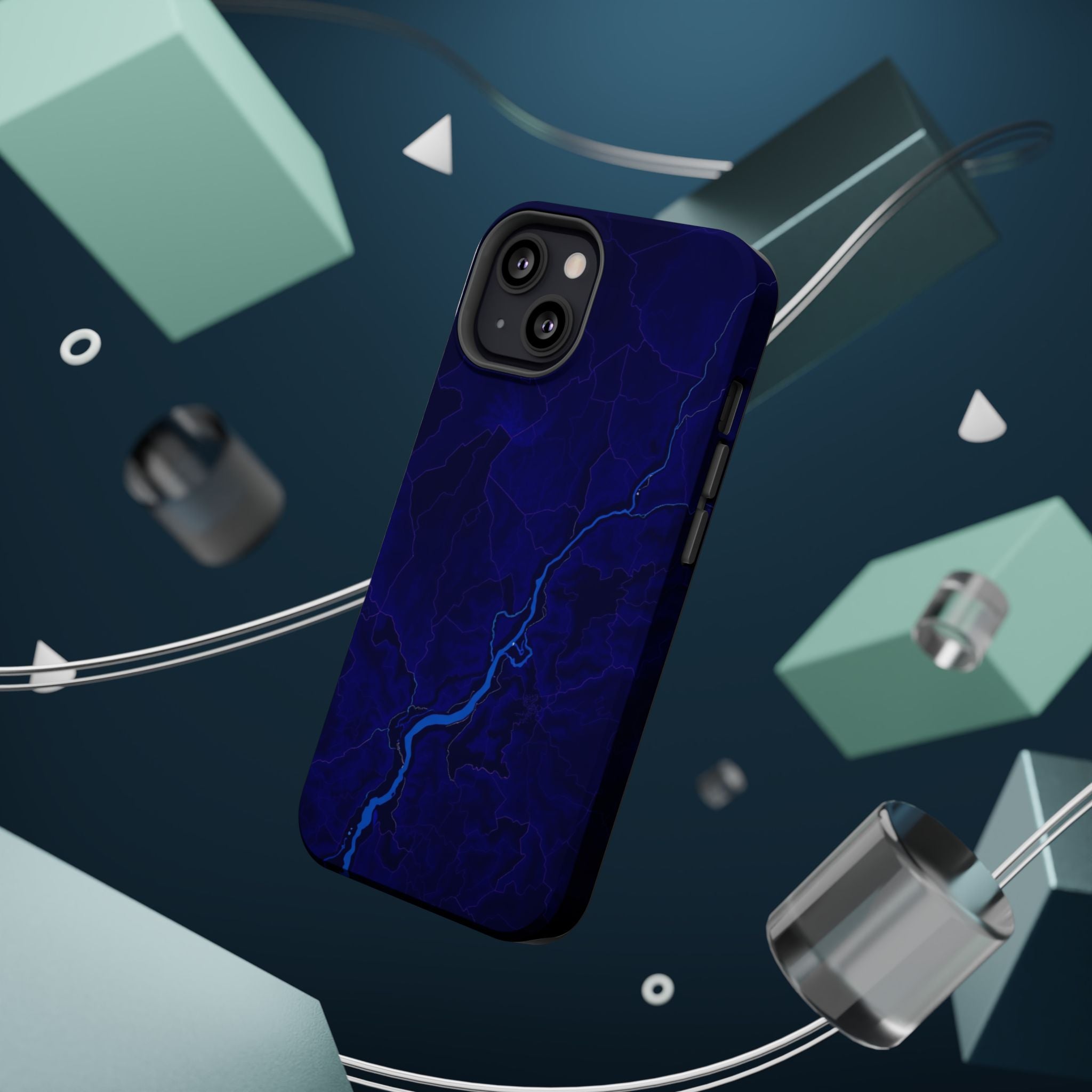 iPhone Thermal Map Dark Gothic Ink Bold Modern Everyday Snap Case · iPhone Case