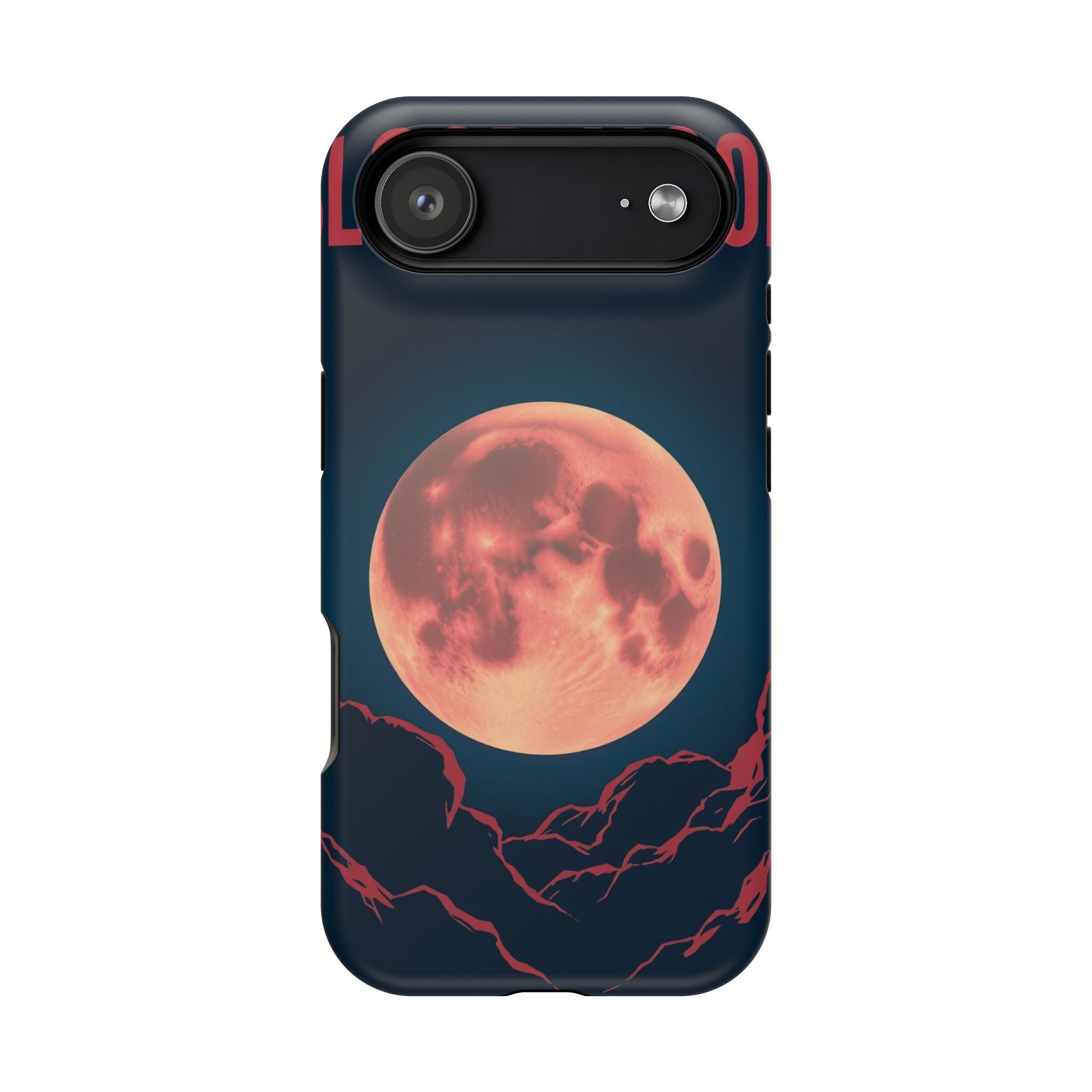 iPhone Blood Moon Rise Vintage Retro Poster Slim Everyday Designer Case · iPhone