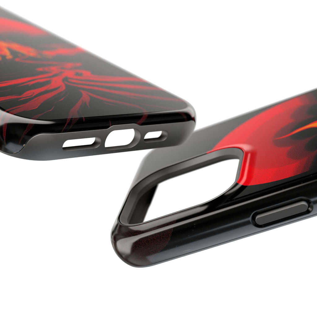 iPhone Black And Crimson Wildfire Glow Slim Everyday Designer Case · iPhone Case