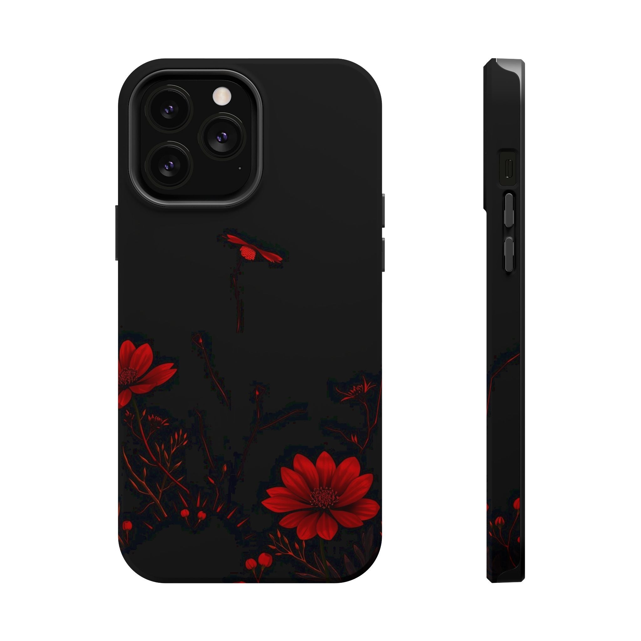 iPhone Black And Crimson Desert Flower Slim Everyday Designer Case · iPhone Case