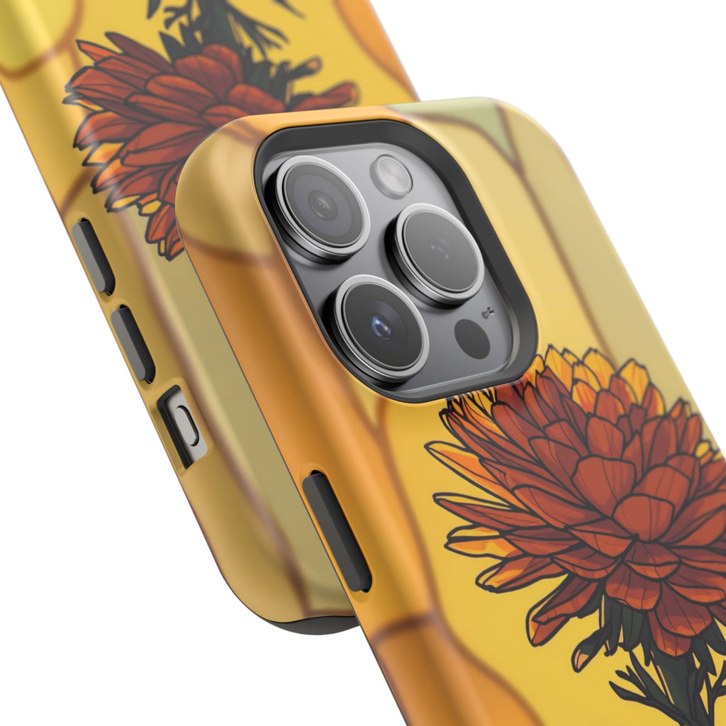 iPhone Sunset Amber And Peach Ranunculus Stack Soft iPhone Finish · iPhone Case