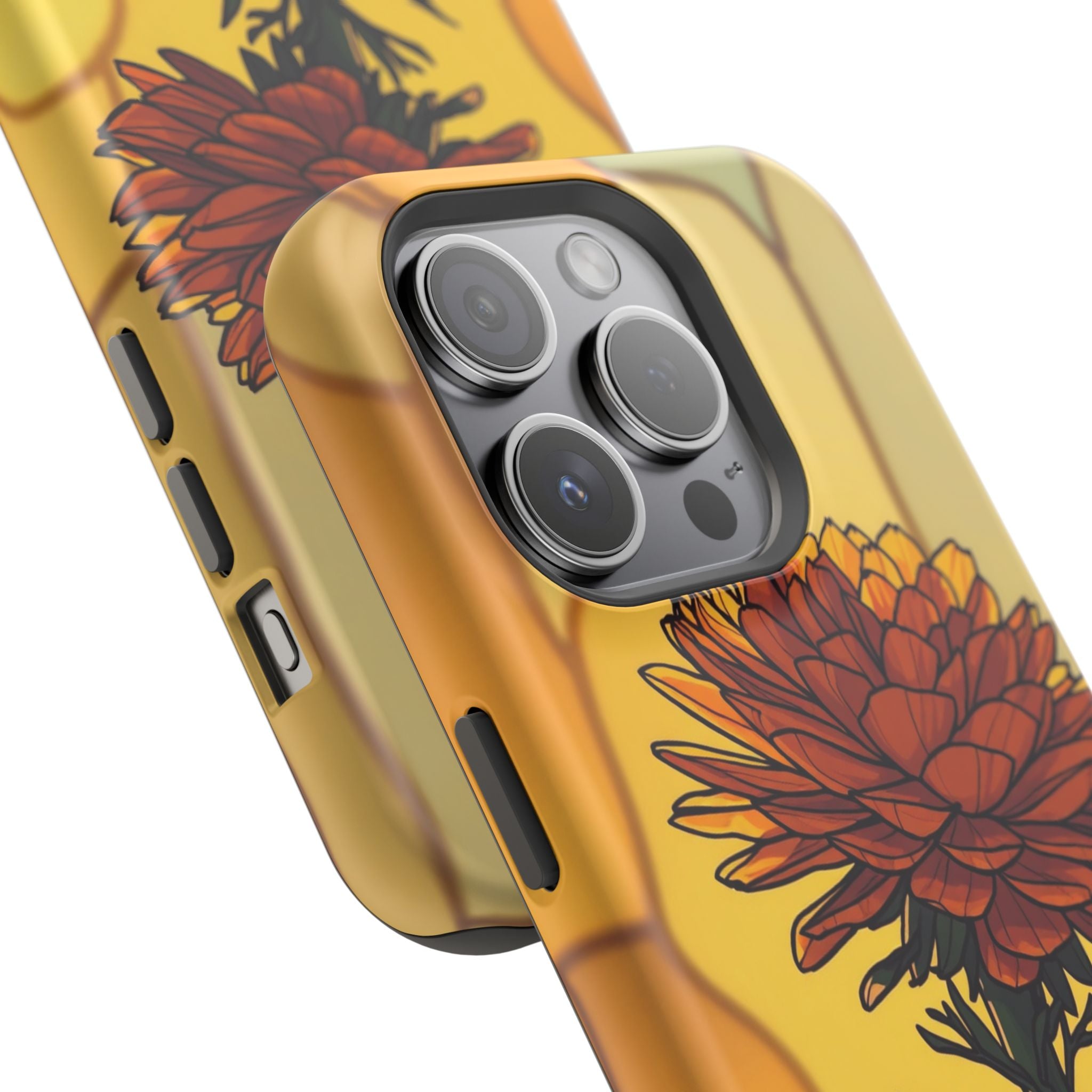 iPhone Sunset Amber And Peach Ranunculus Stack Soft iPhone Finish · iPhone Case