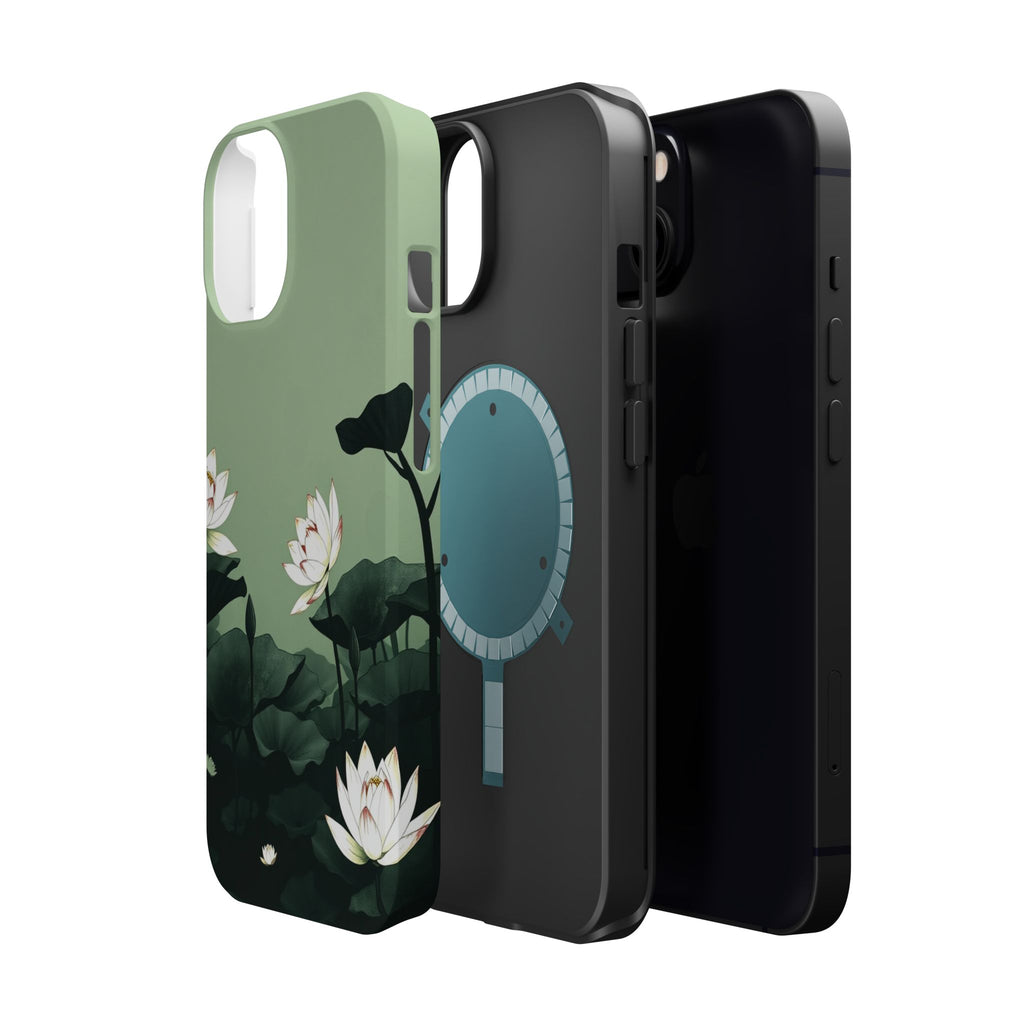 iPhone Sage And Ivory Lotus Pond Bold Modern Everyday Snap Case · iPhone Case