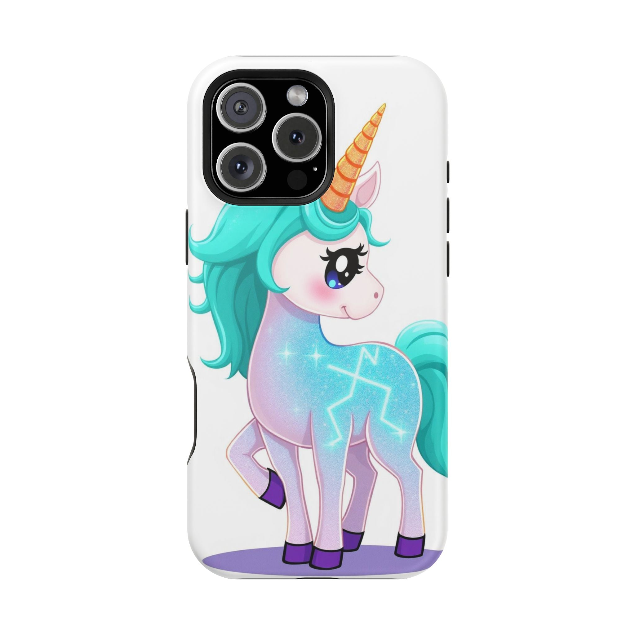 iPhone Turquoise Sparkle Unicorn Kids Fun iPhone Phone Case Gift · iPhone Case